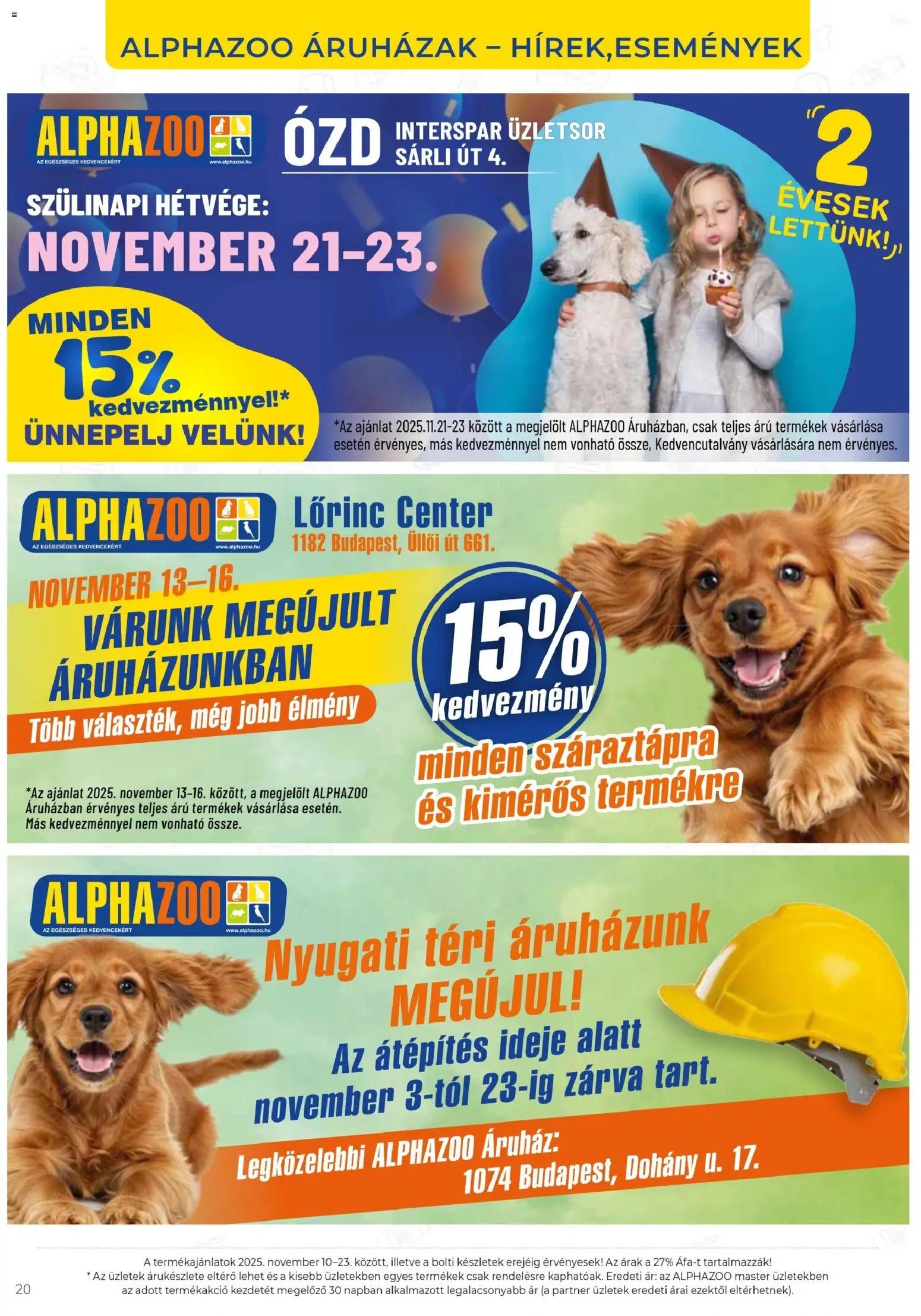 AlphaZoo újság 2025.11.10. Black Friday (2025-11-10 - 2025-11-23)