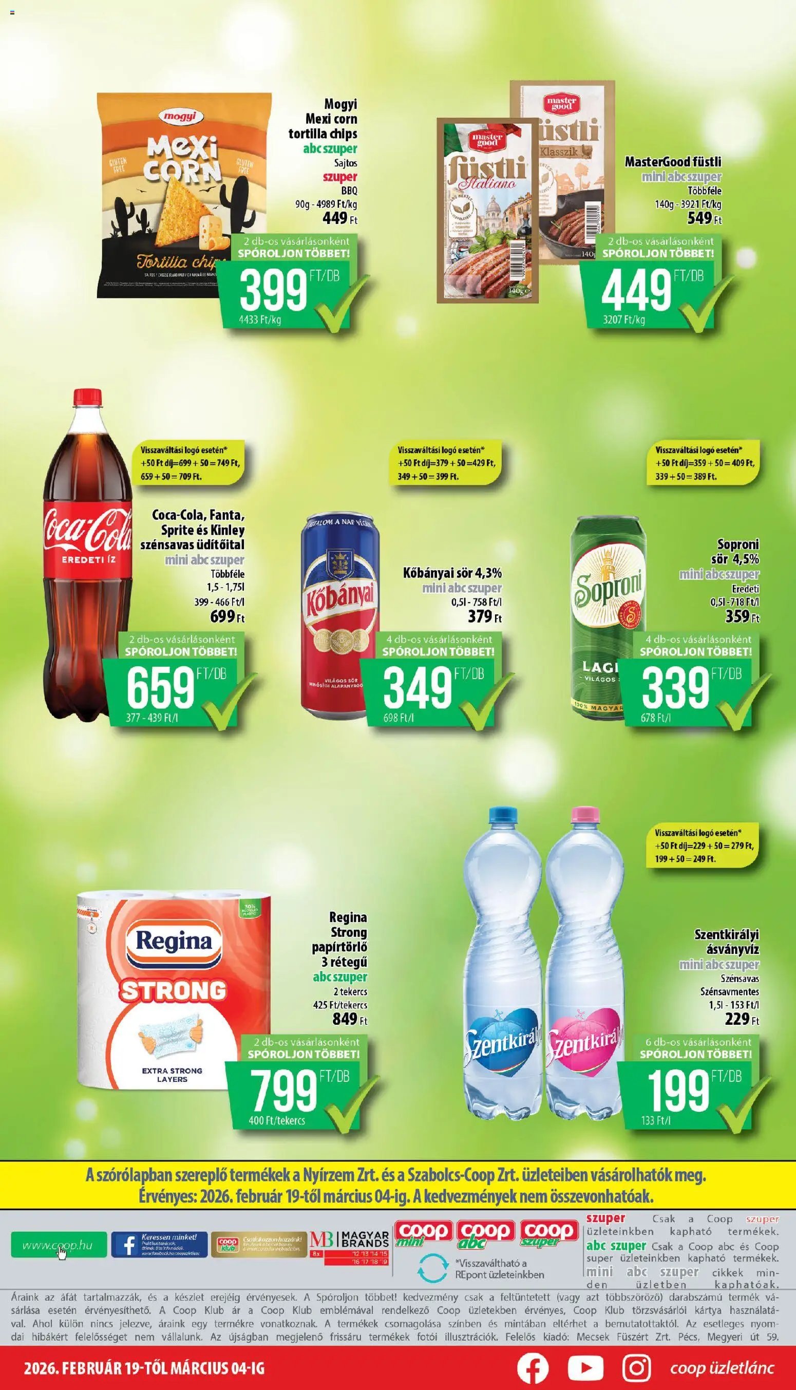 COOP újság 2026.02.19. Nyírzem - Mini & Abc & Szuper (2026-02-19 - 2026-03-04)