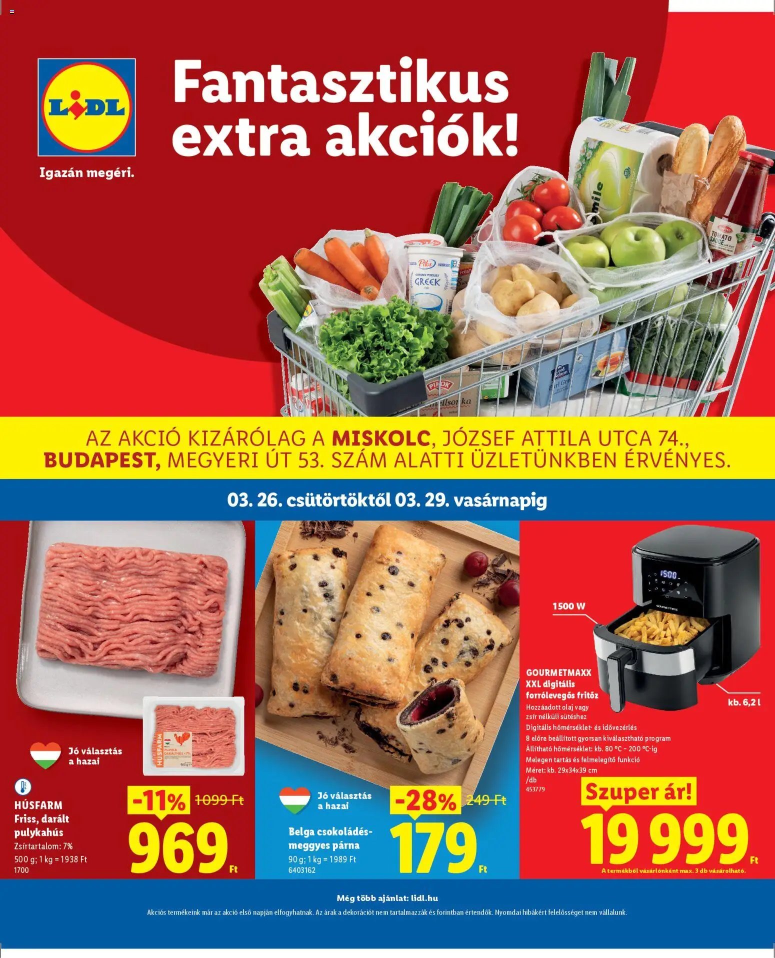 Lidl újság 2026.03.26. Lidl Miskolc, Budapest (2026-03-26 - 2026-03-29)