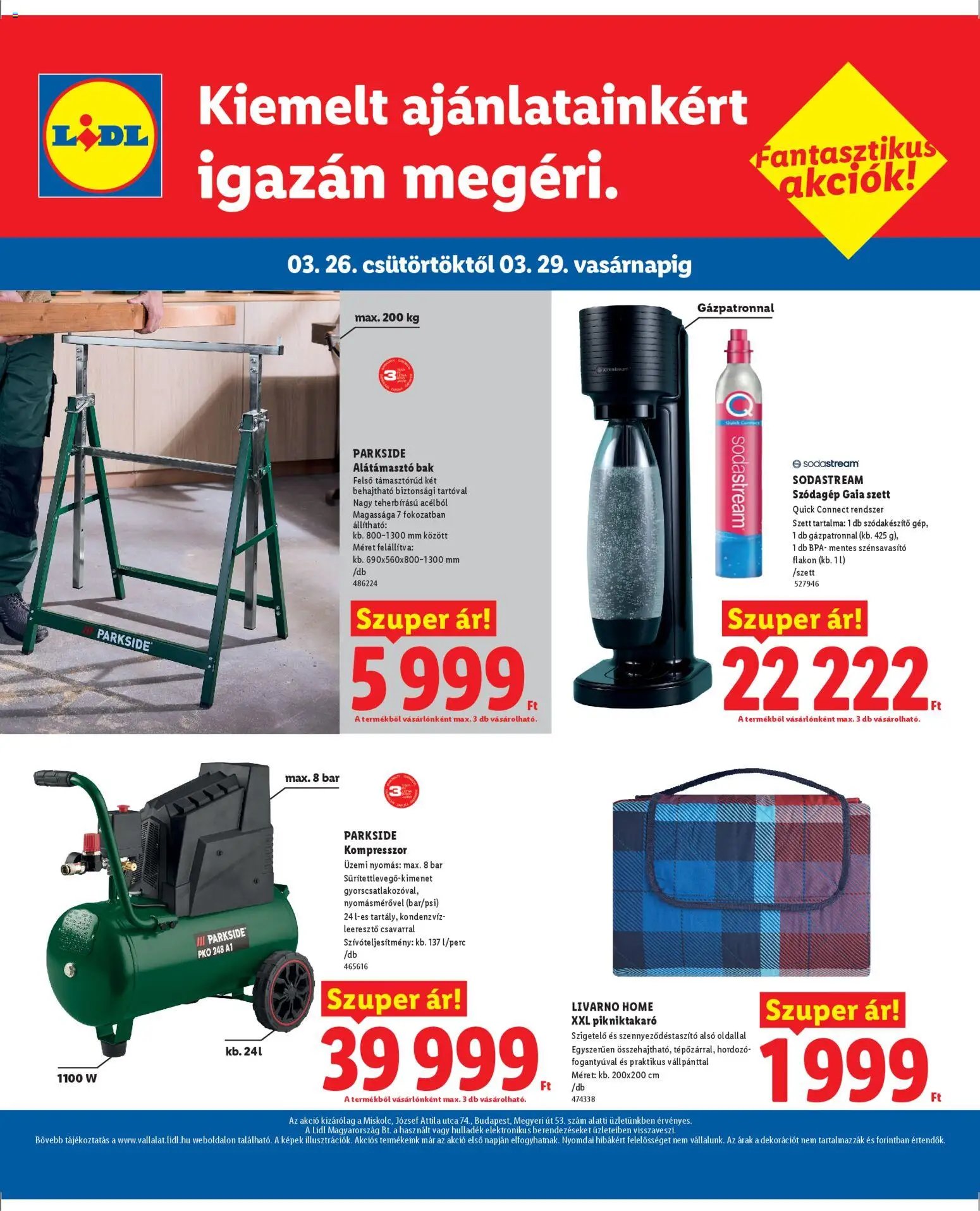Lidl újság 2026.03.26. Lidl Miskolc, Budapest (2026-03-26 - 2026-03-29)