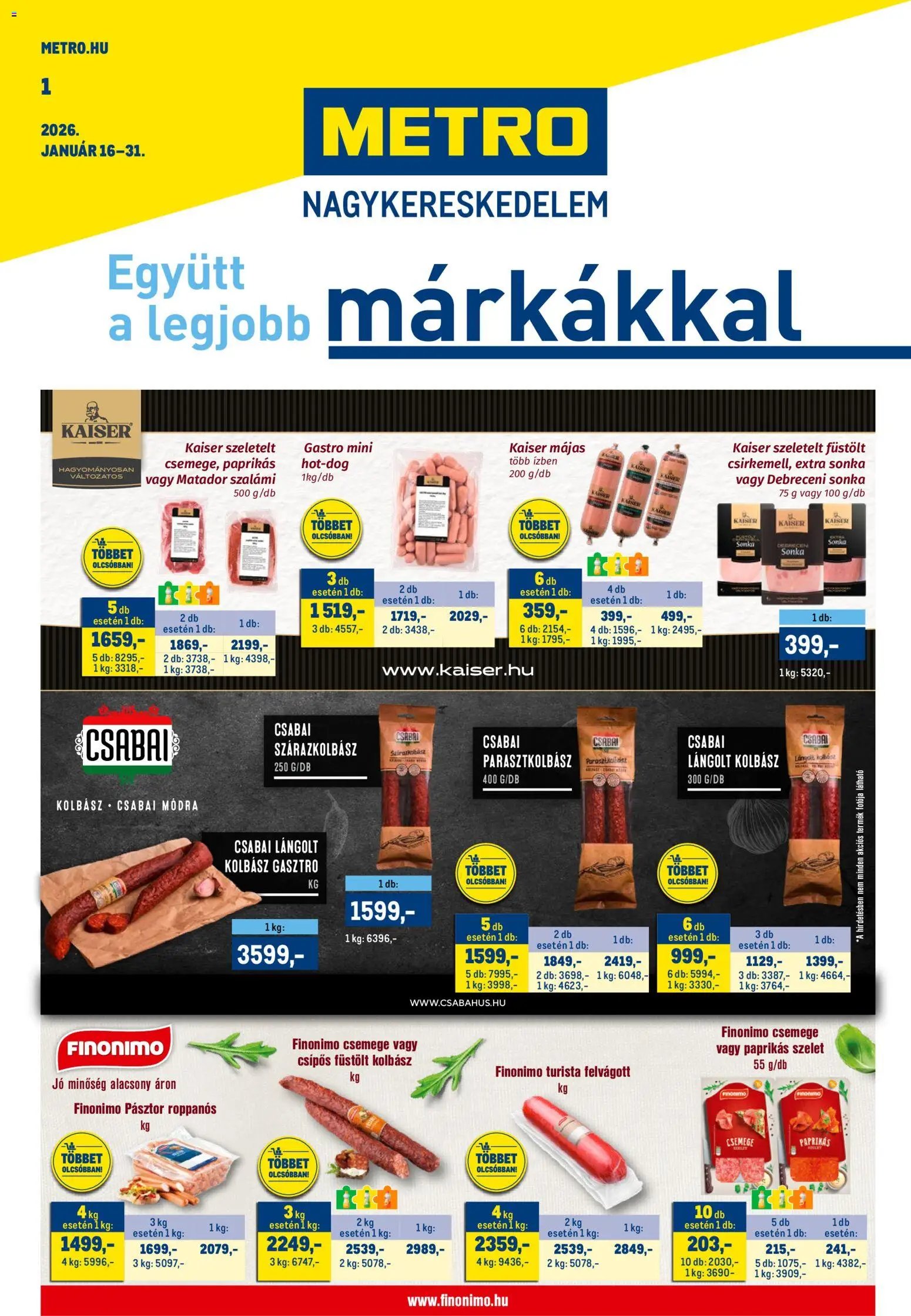 Metro újság 2026.01.16. Akciós újság Metro (2026-01-16 - 2026-01-31)