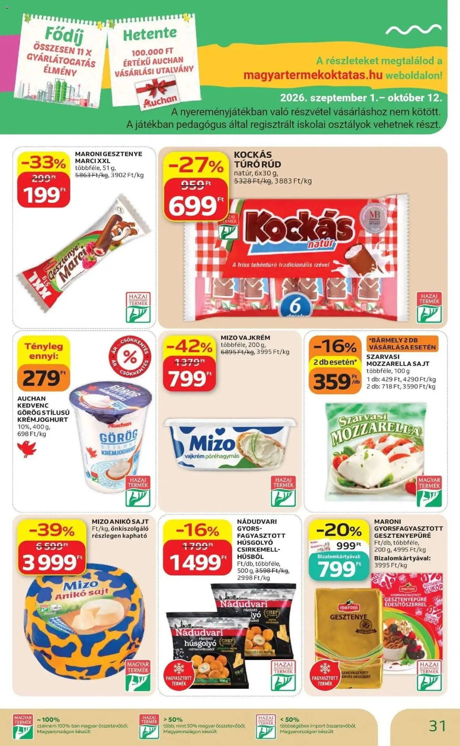 Auchan újság 2026.10.01. Auchan akciós újság Szolnok