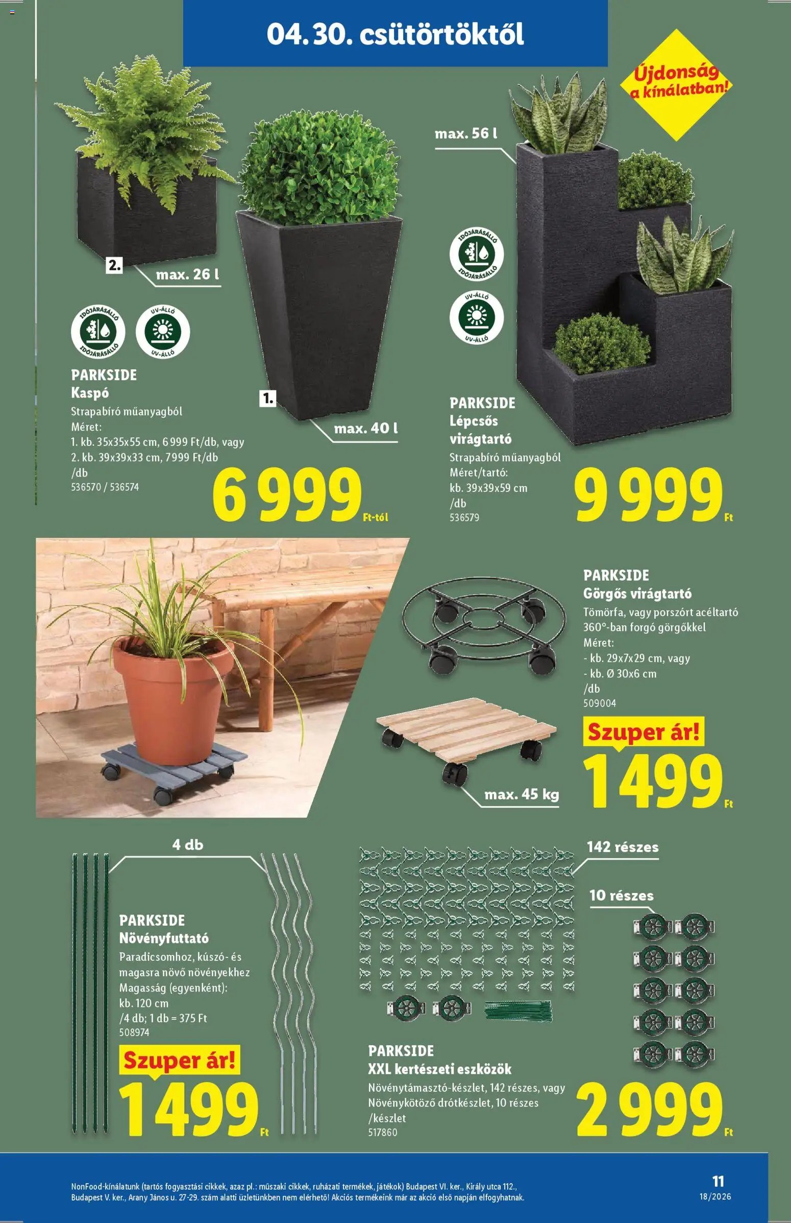 Lidl újság 2026.04.30. Lidl Nonfood kínálatunk (2026-04-30 - 2026-05-06)