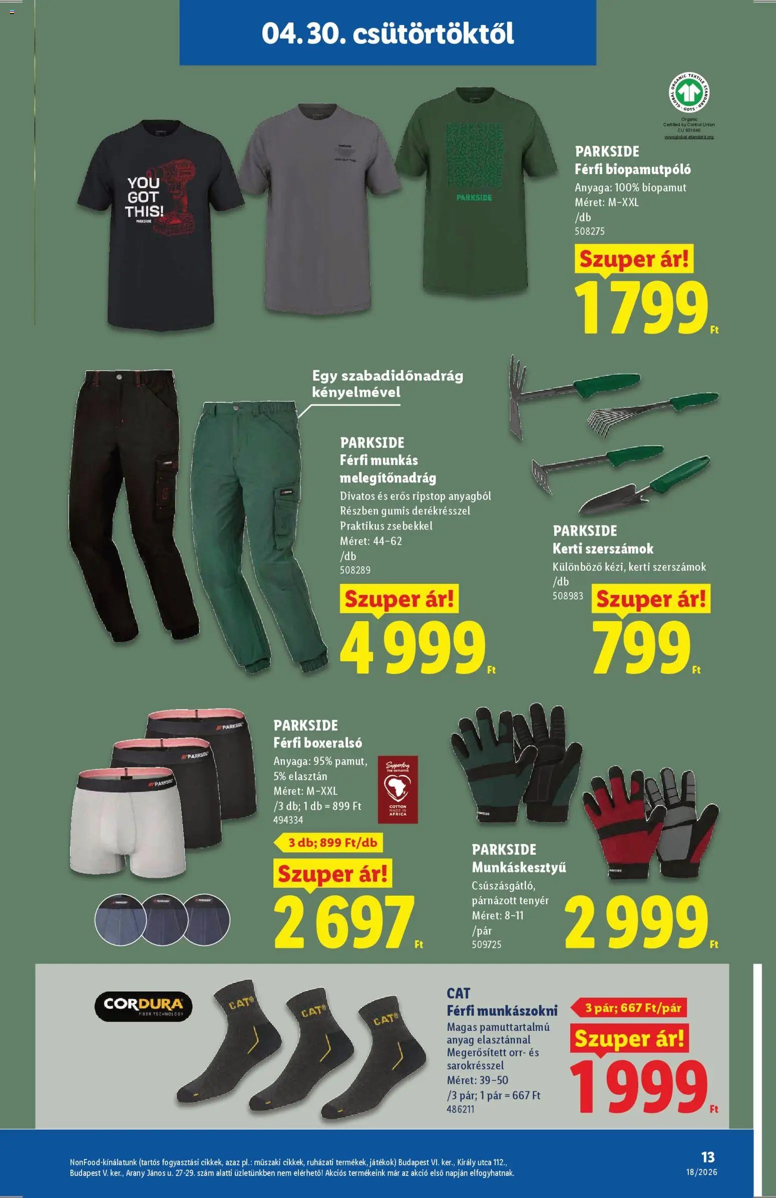 Lidl újság 2026.04.30. Lidl Nonfood kínálatunk (2026-04-30 - 2026-05-06)