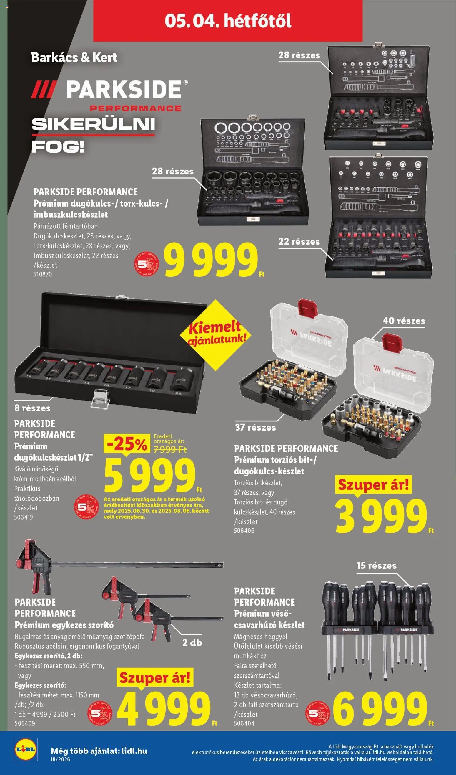 Lidl újság 2026.04.30. Lidl Nonfood kínálatunk (2026-04-30 - 2026-05-06)