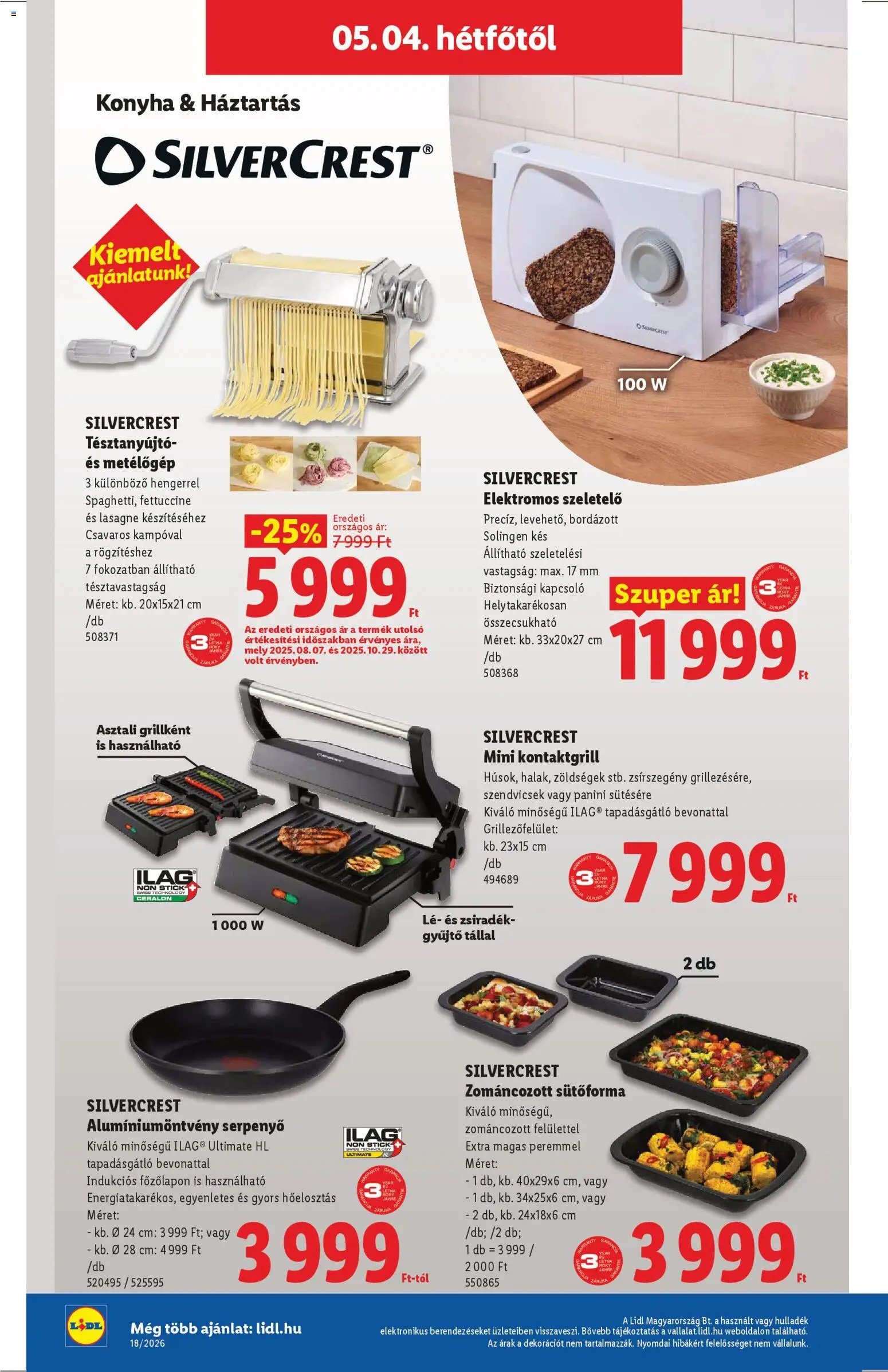 Lidl újság 2026.04.30. Lidl Nonfood kínálatunk (2026-04-30 - 2026-05-06)