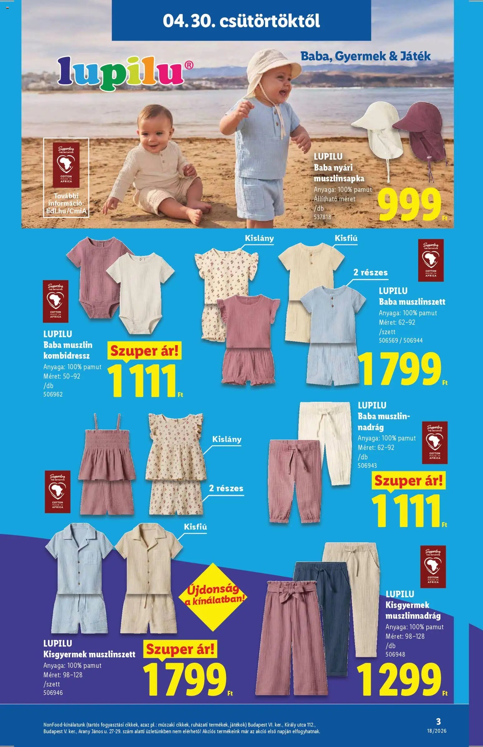 Lidl újság 2026.04.30. Lidl Nonfood kínálatunk (2026-04-30 - 2026-05-06)