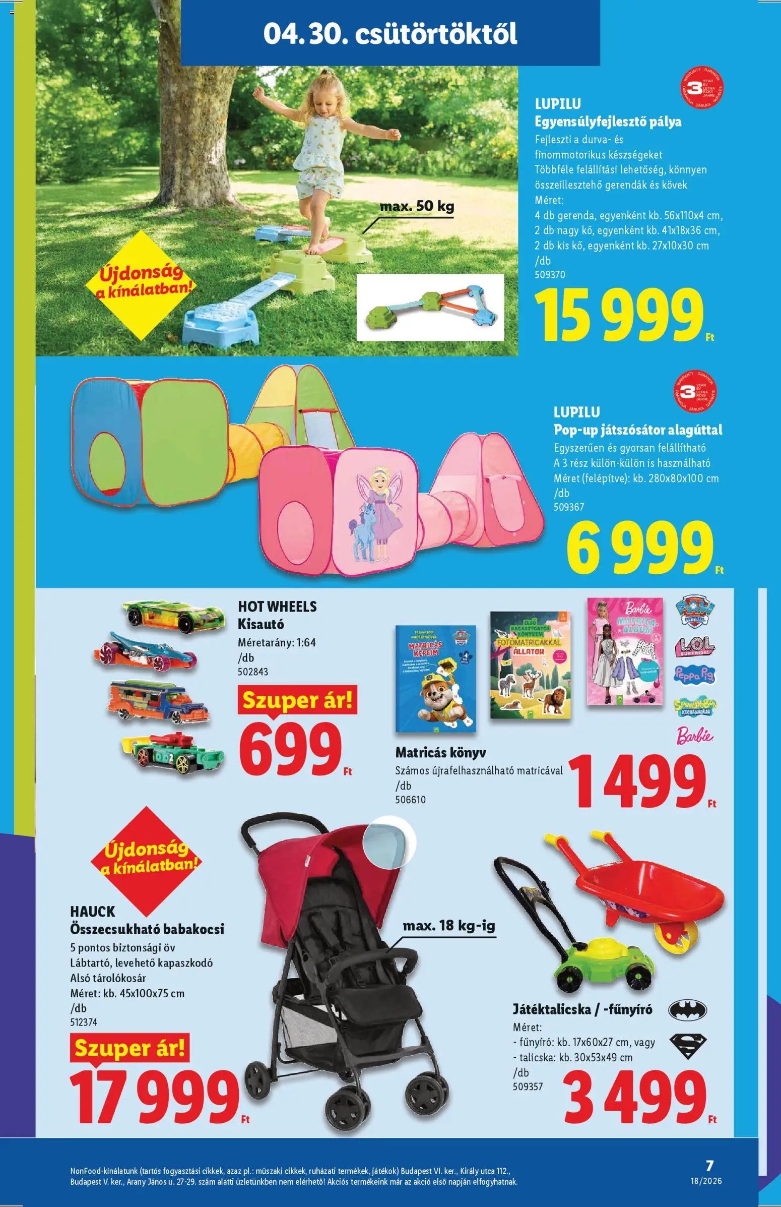 Lidl újság 2026.04.30. Lidl Nonfood kínálatunk (2026-04-30 - 2026-05-06)