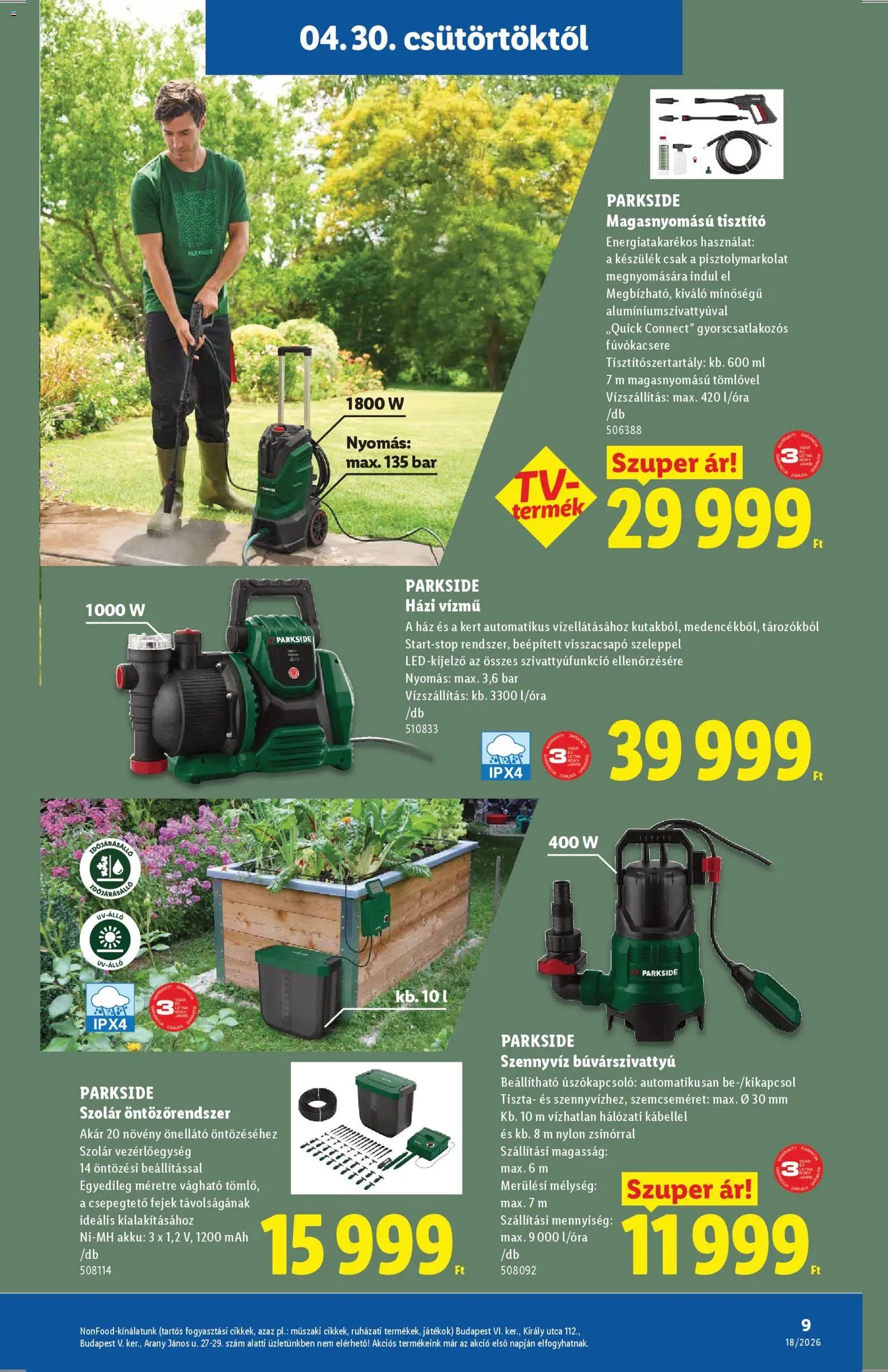 Lidl újság 2026.04.30. Lidl Nonfood kínálatunk (2026-04-30 - 2026-05-06)