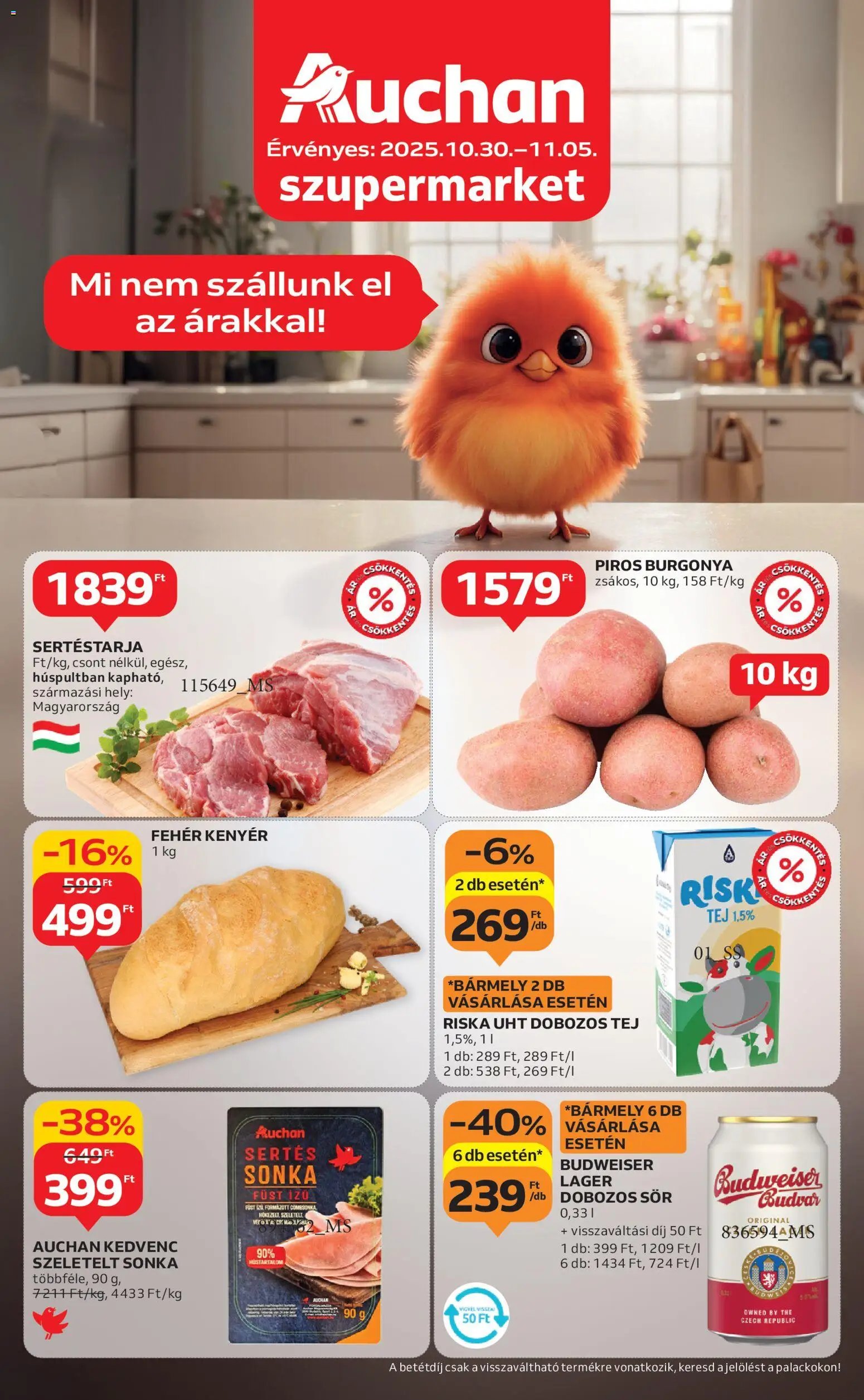 Auchan újság 2025.10.30. Szupermarket akciós újság (2025-10-30 - 2025-11-05)