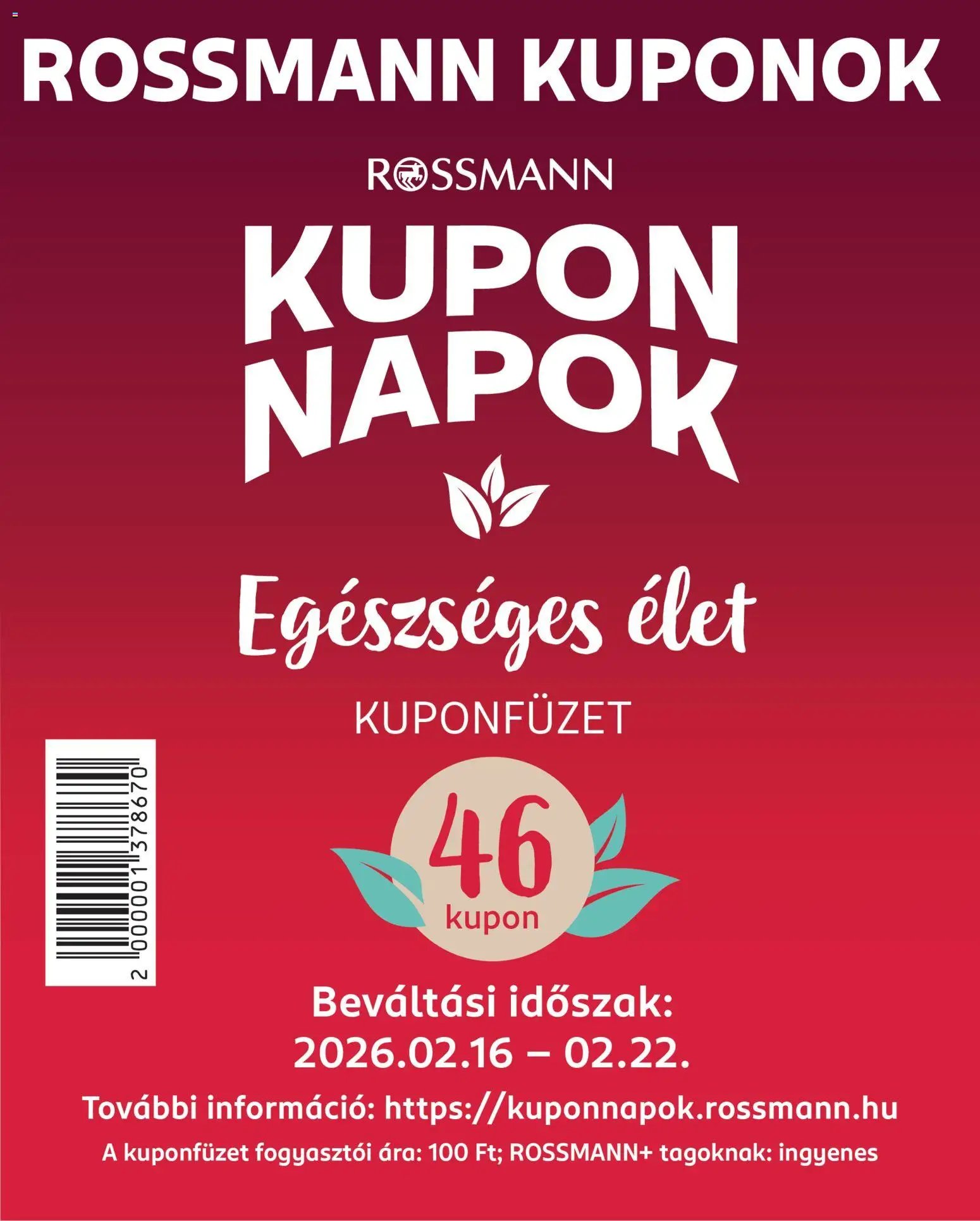 Rossmann újság 2026.02.16. Kupon magazin (2026-02-16 - 2026-02-22)