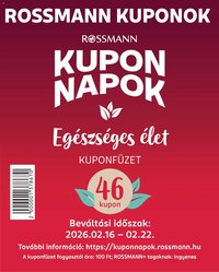 Rossmann újság 2026.02.16. Kupon magazin (2026-02-16 - 2026-02-22)
