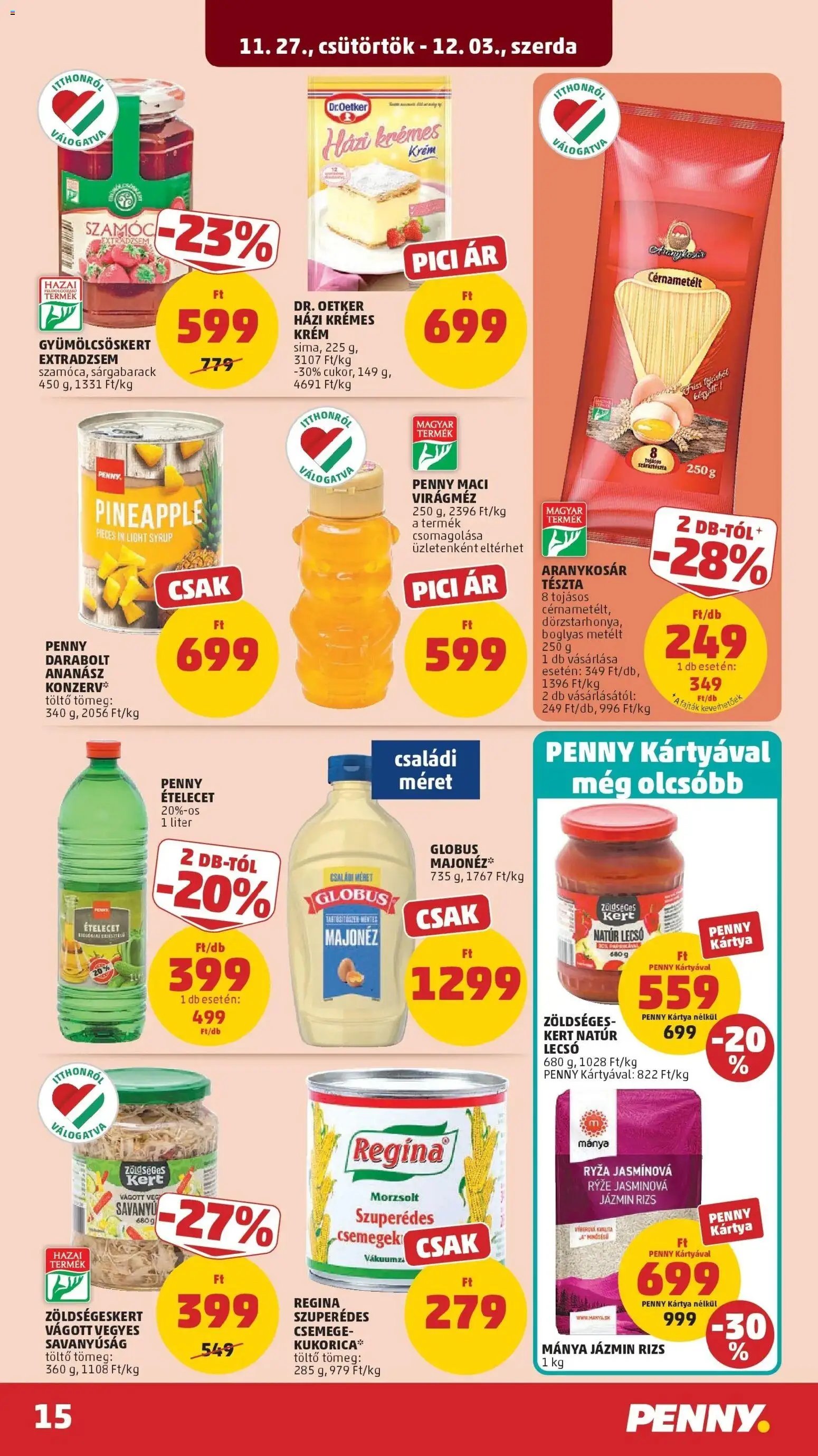 PENNY újság 2025.11.27. Akciós újság PENNY (2025-11-27 - 2025-12-03)