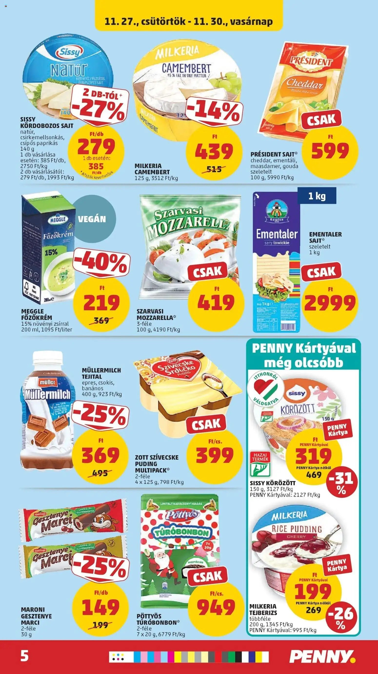 PENNY újság 2025.11.27. Akciós újság PENNY (2025-11-27 - 2025-12-03)