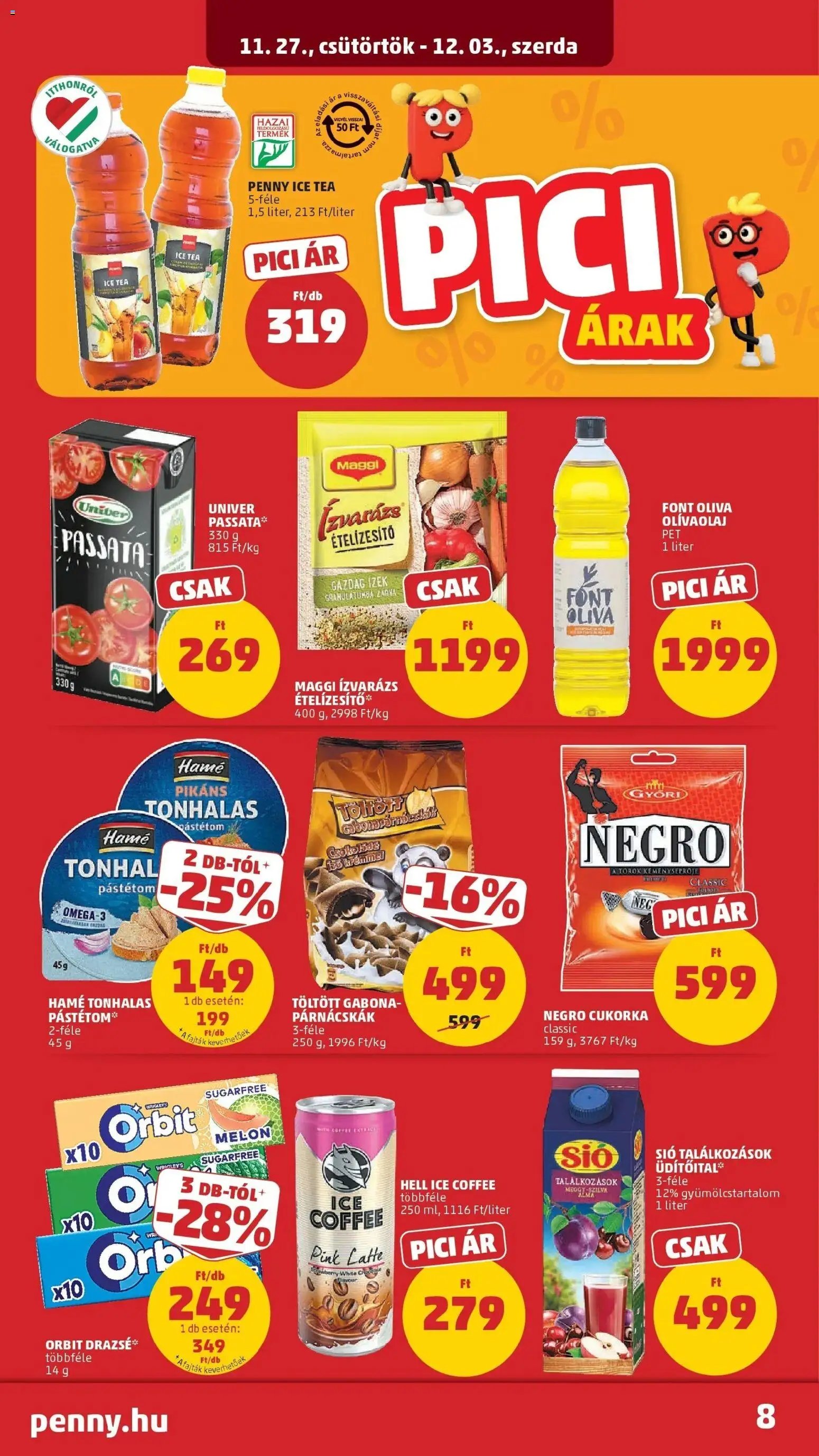 PENNY újság 2025.11.27. Akciós újság PENNY (2025-11-27 - 2025-12-03)