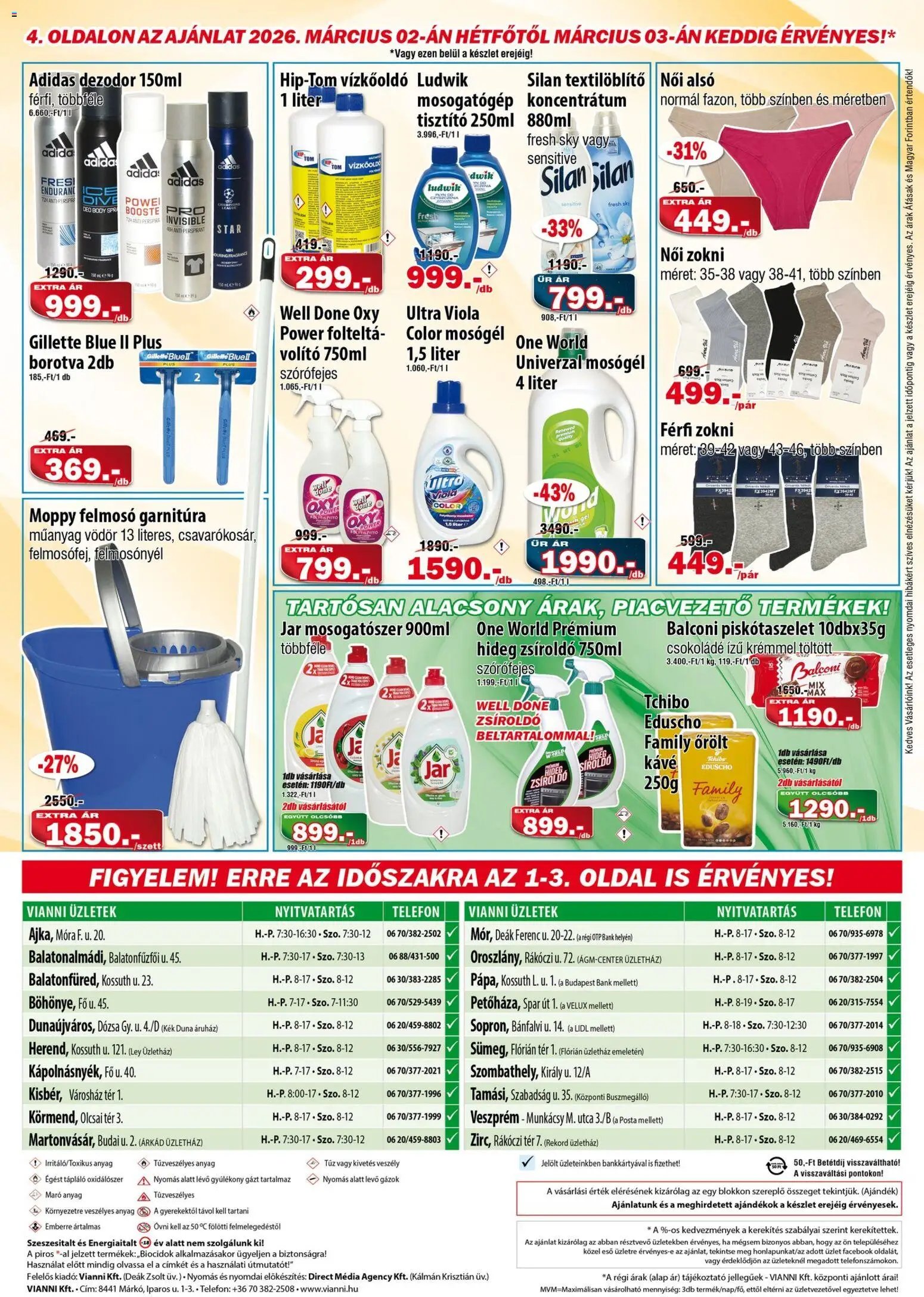 Vianni újság 2026.02.25. Akciós újság Vianni (2026-02-25 - 2026-03-03)