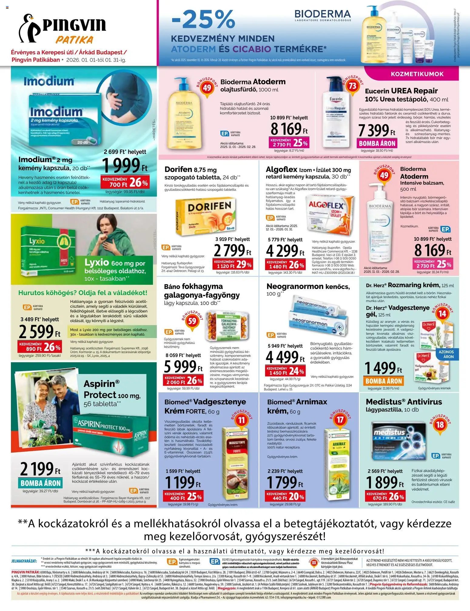 Pingvin Patika újság 2026.01.01. Pingvin Árhírek Extra (2026-01-01 - 2026-01-31)