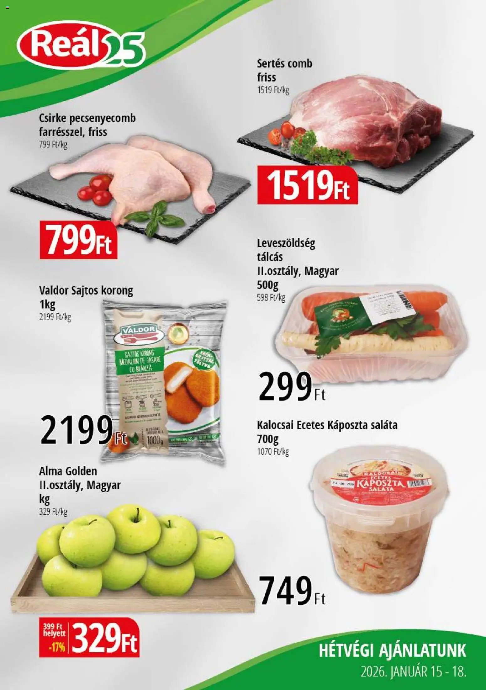 Reál újság 2026.01.15. Bevásárló hétvége - Kisalföld (2026-01-15 - 2026-01-18)
