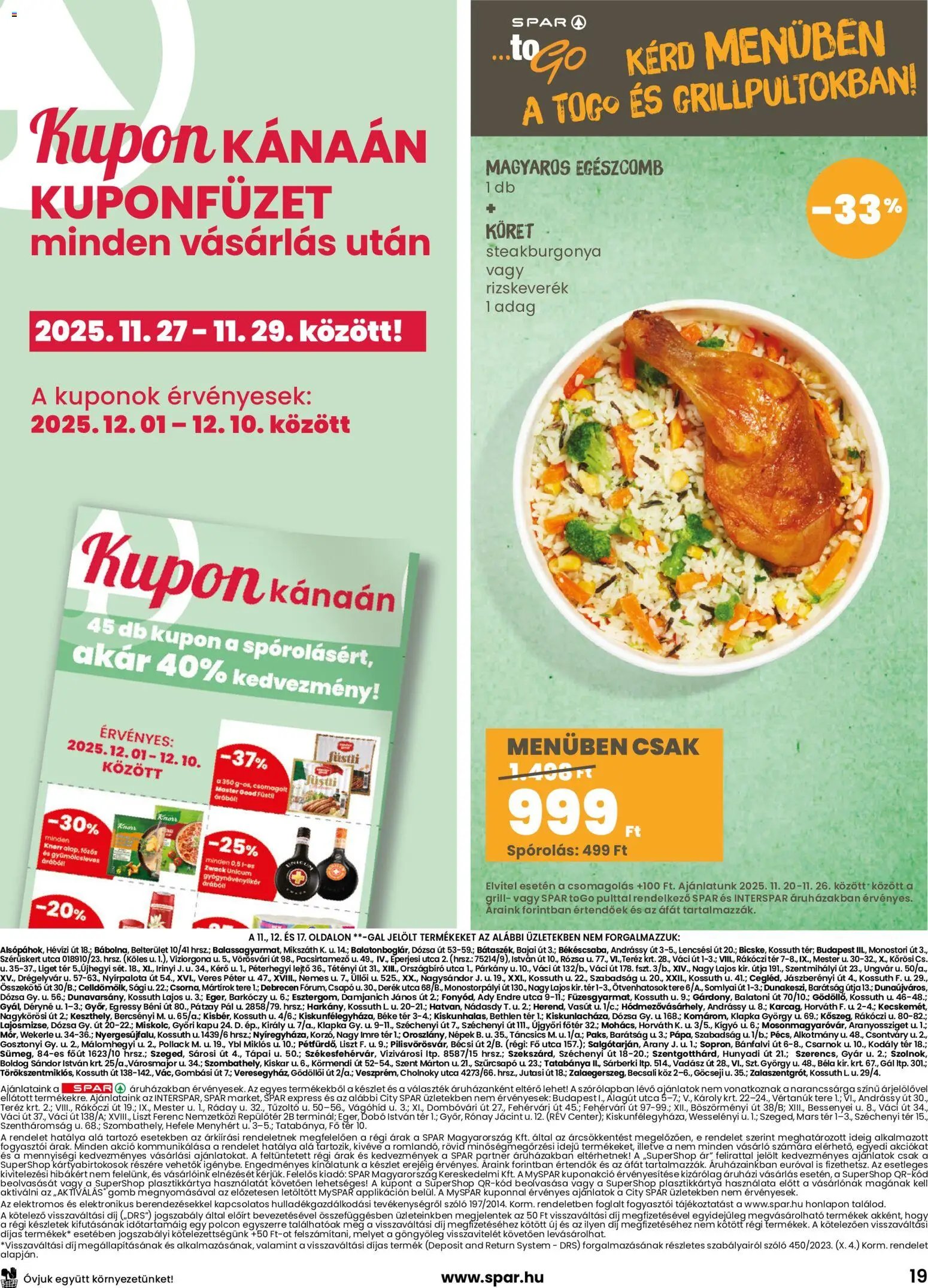 Spar újság 2025.11.20. Black Friday (2025-11-20 - 2025-11-26)