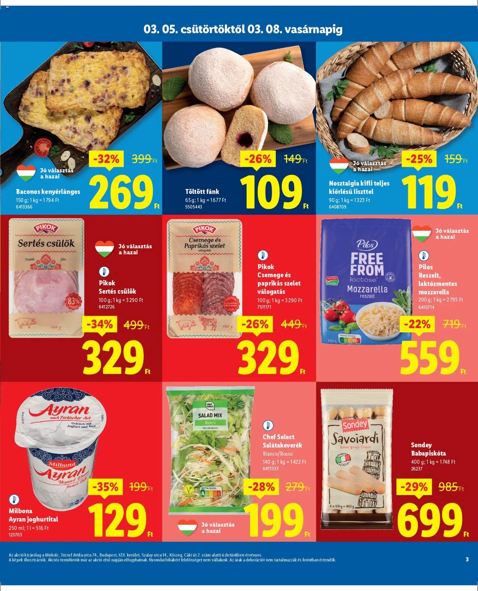 Lidl újság 2026.03.05. Lidl - Miskolc, Budapest, Kőszeg (2026-03-05 - 2026-03-08)