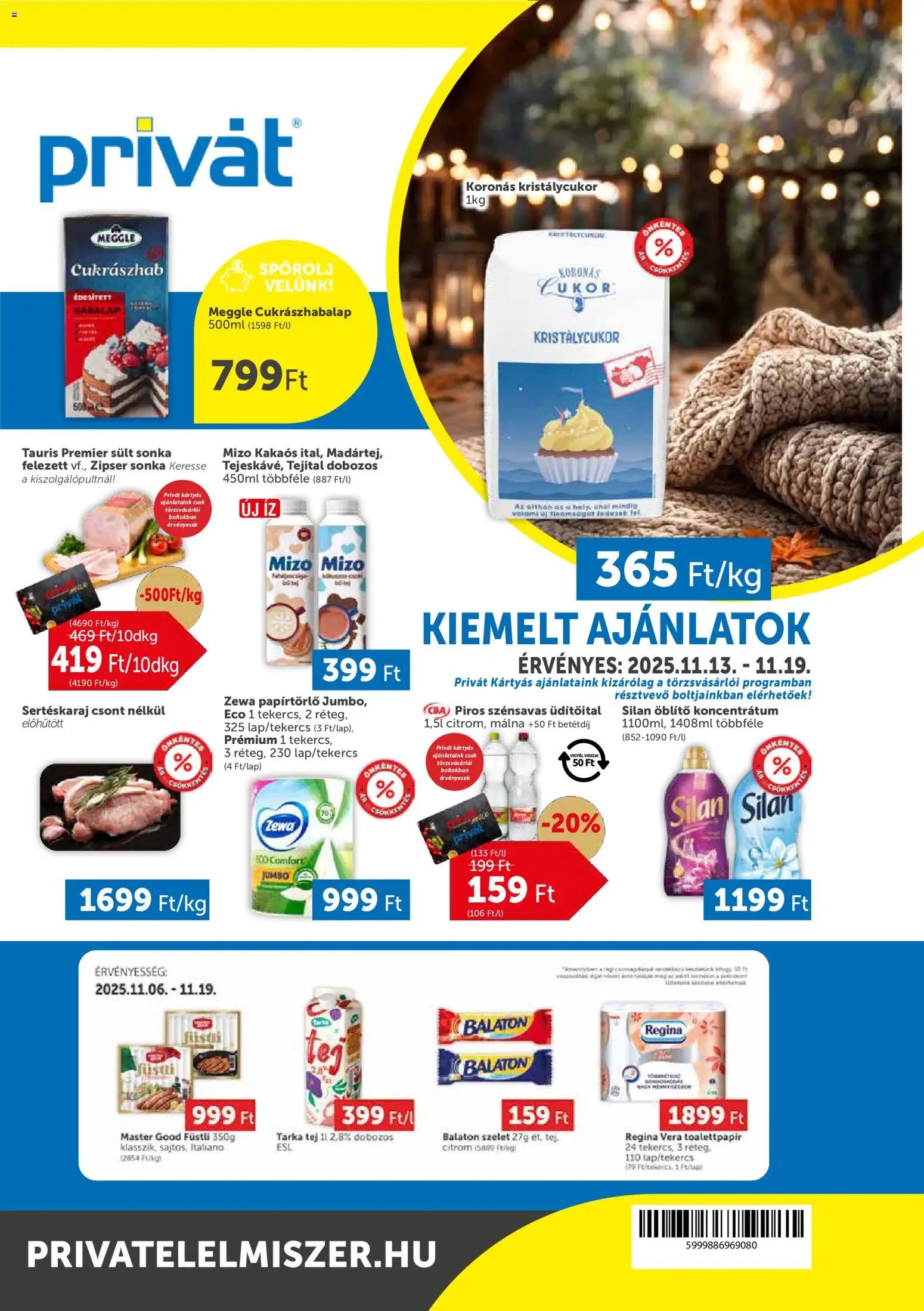 PRIVÁT újság 2025.11.13. Akciós újság PRIVÁT (2025-11-13 - 2025-11-19)