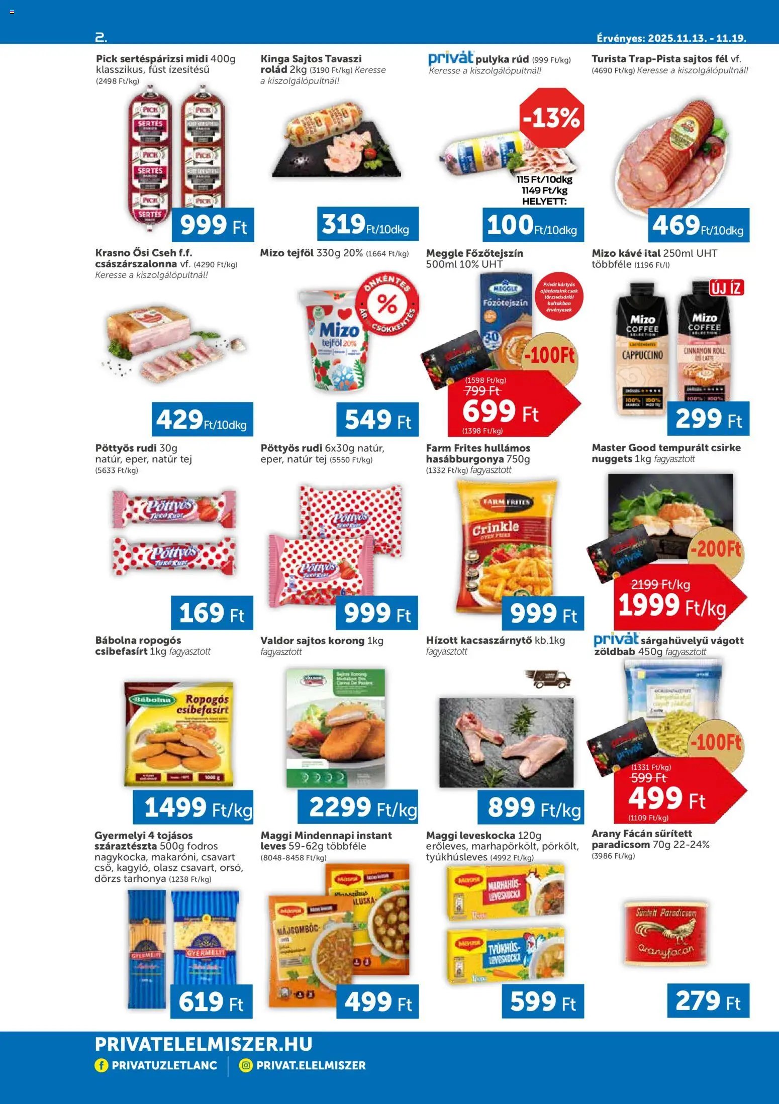 PRIVÁT újság 2025.11.13. Akciós újság PRIVÁT (2025-11-13 - 2025-11-19)