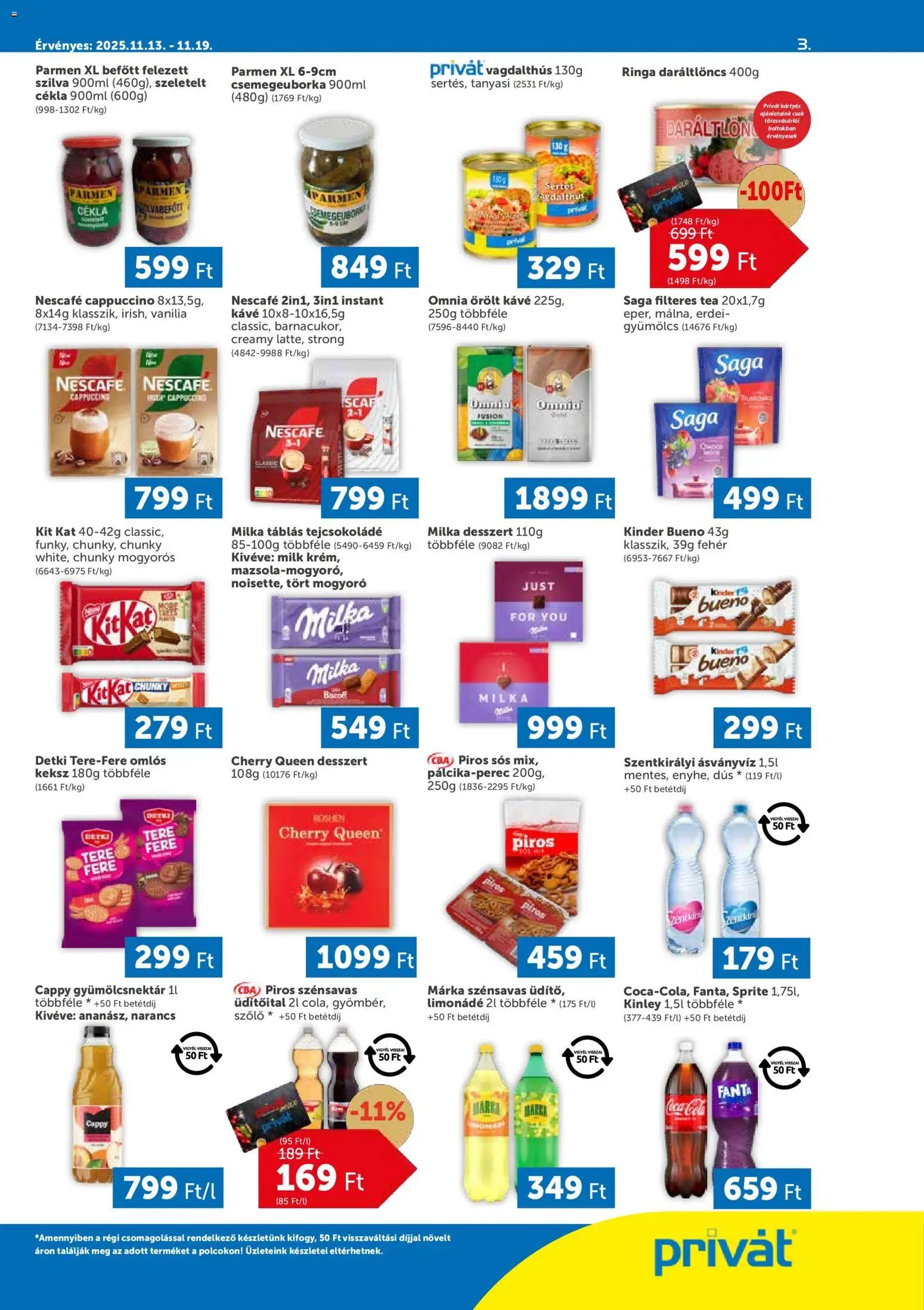 PRIVÁT újság 2025.11.13. Akciós újság PRIVÁT (2025-11-13 - 2025-11-19)