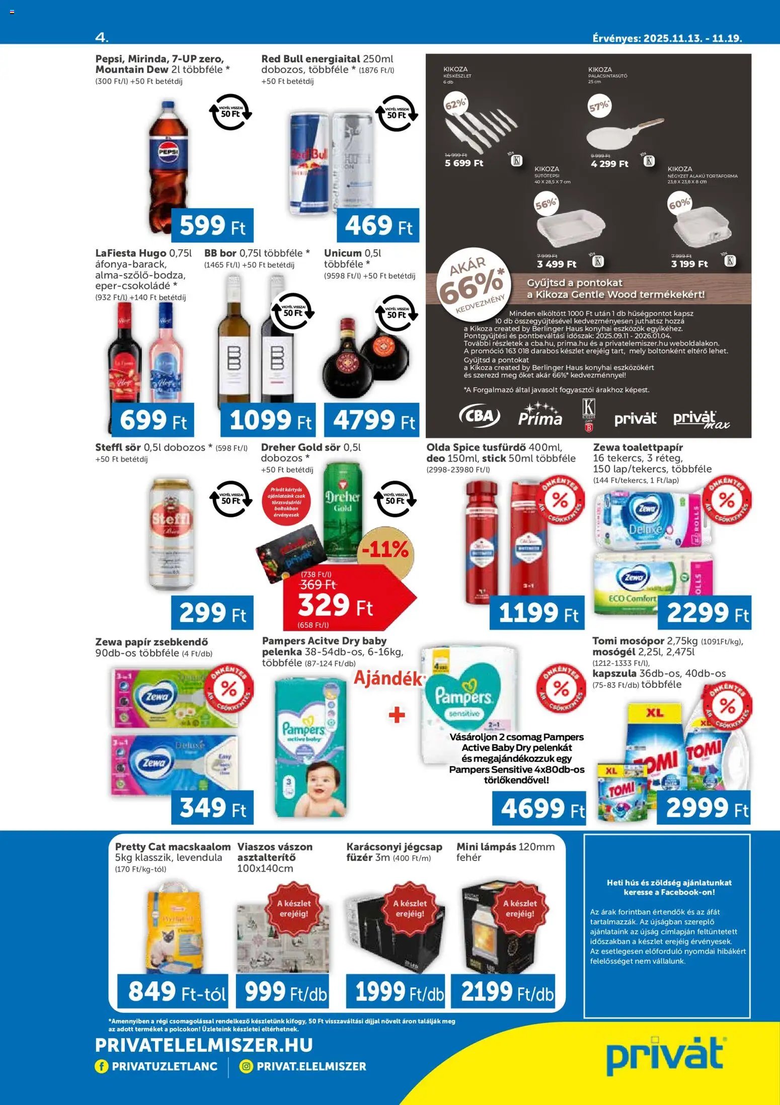PRIVÁT újság 2025.11.13. Akciós újság PRIVÁT (2025-11-13 - 2025-11-19)