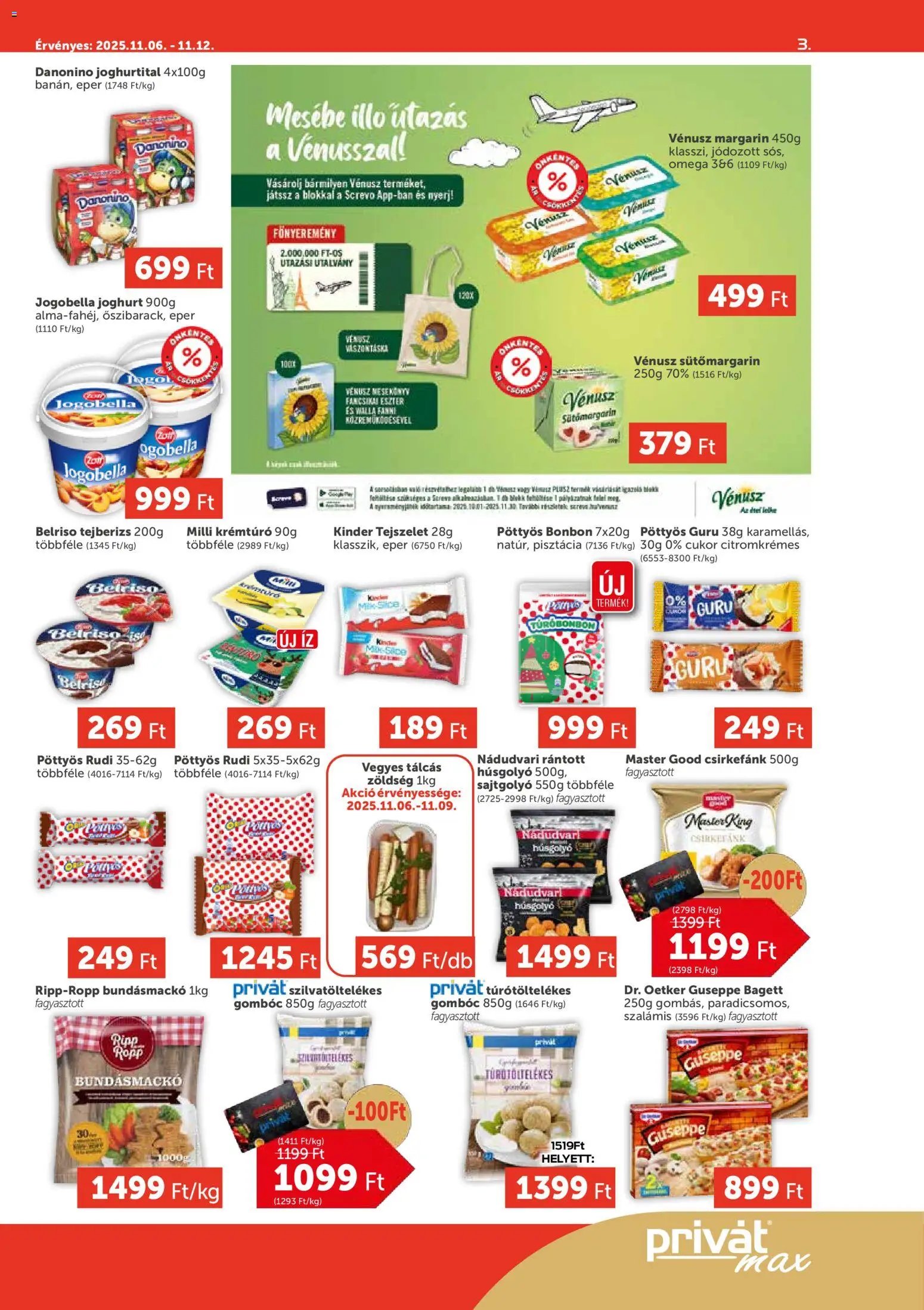 PRIVÁT újság 2025.11.06. Aktuális szórólap MAX (2025-11-06 - 2025-11-12)