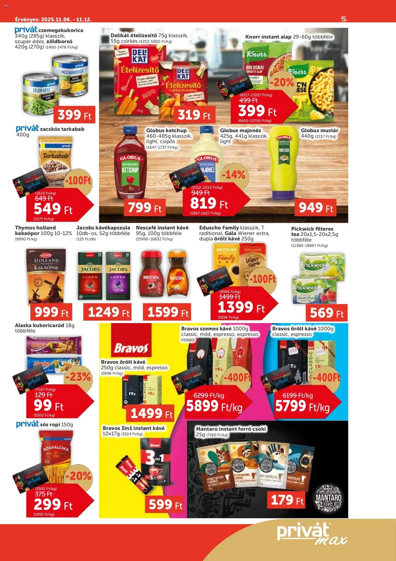 PRIVÁT újság 2025.11.06. Aktuális szórólap MAX (2025-11-06 - 2025-11-12)
