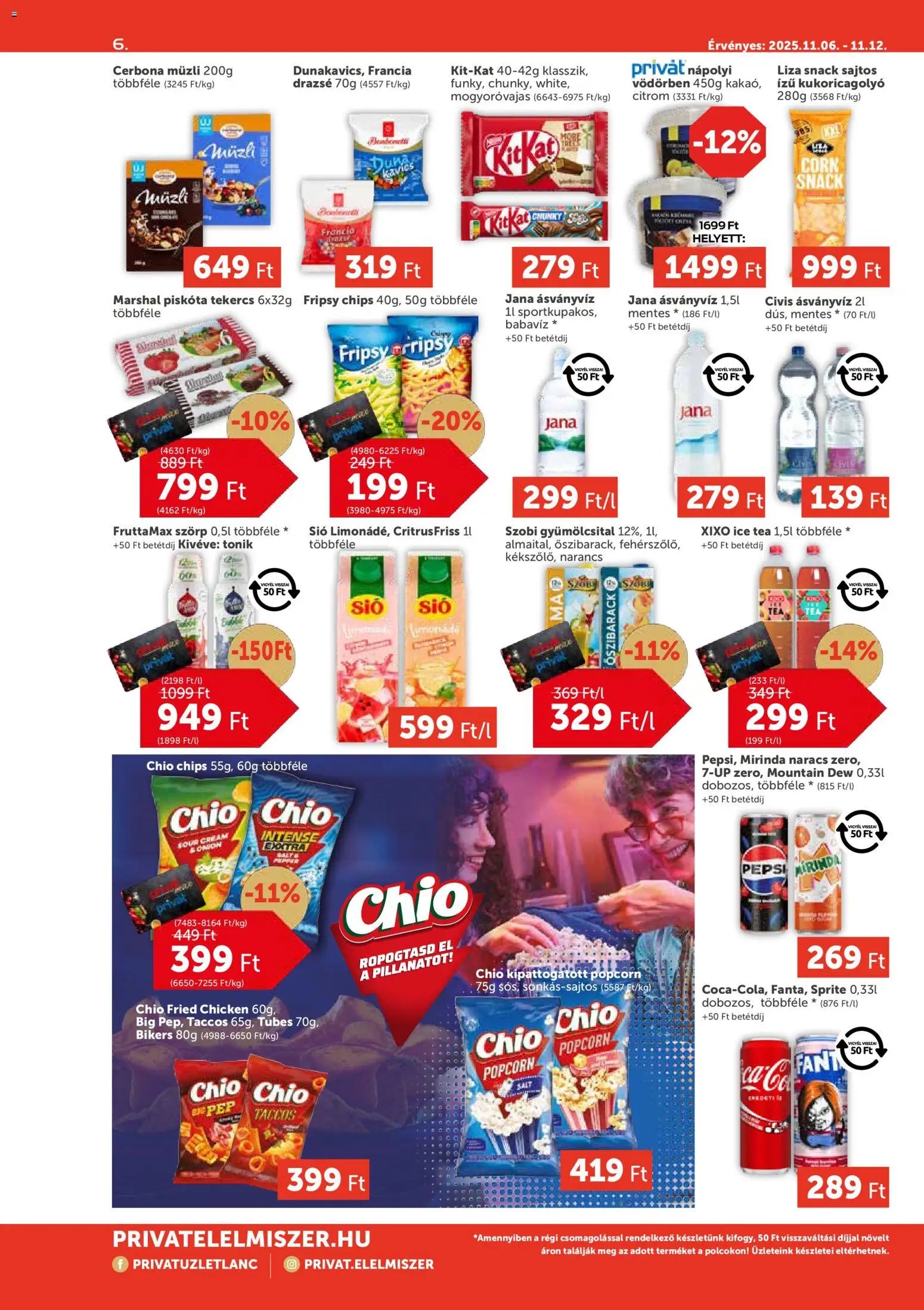 PRIVÁT újság 2025.11.06. Aktuális szórólap MAX (2025-11-06 - 2025-11-12)