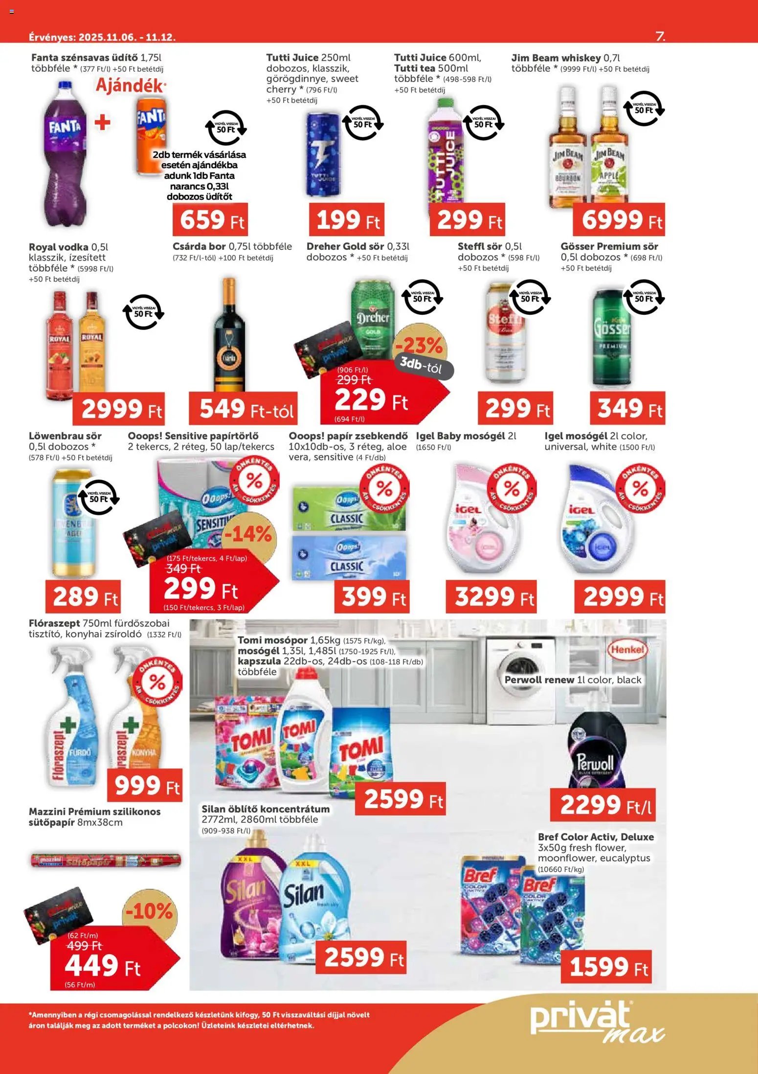 PRIVÁT újság 2025.11.06. Aktuális szórólap MAX (2025-11-06 - 2025-11-12)