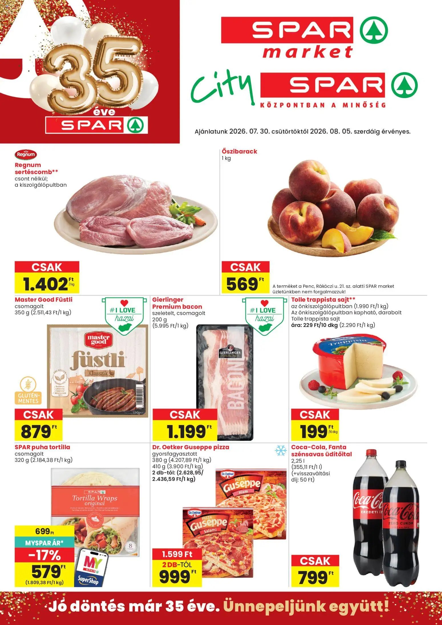 Spar Market újság 2026.07.30. Spar Market akciós újság