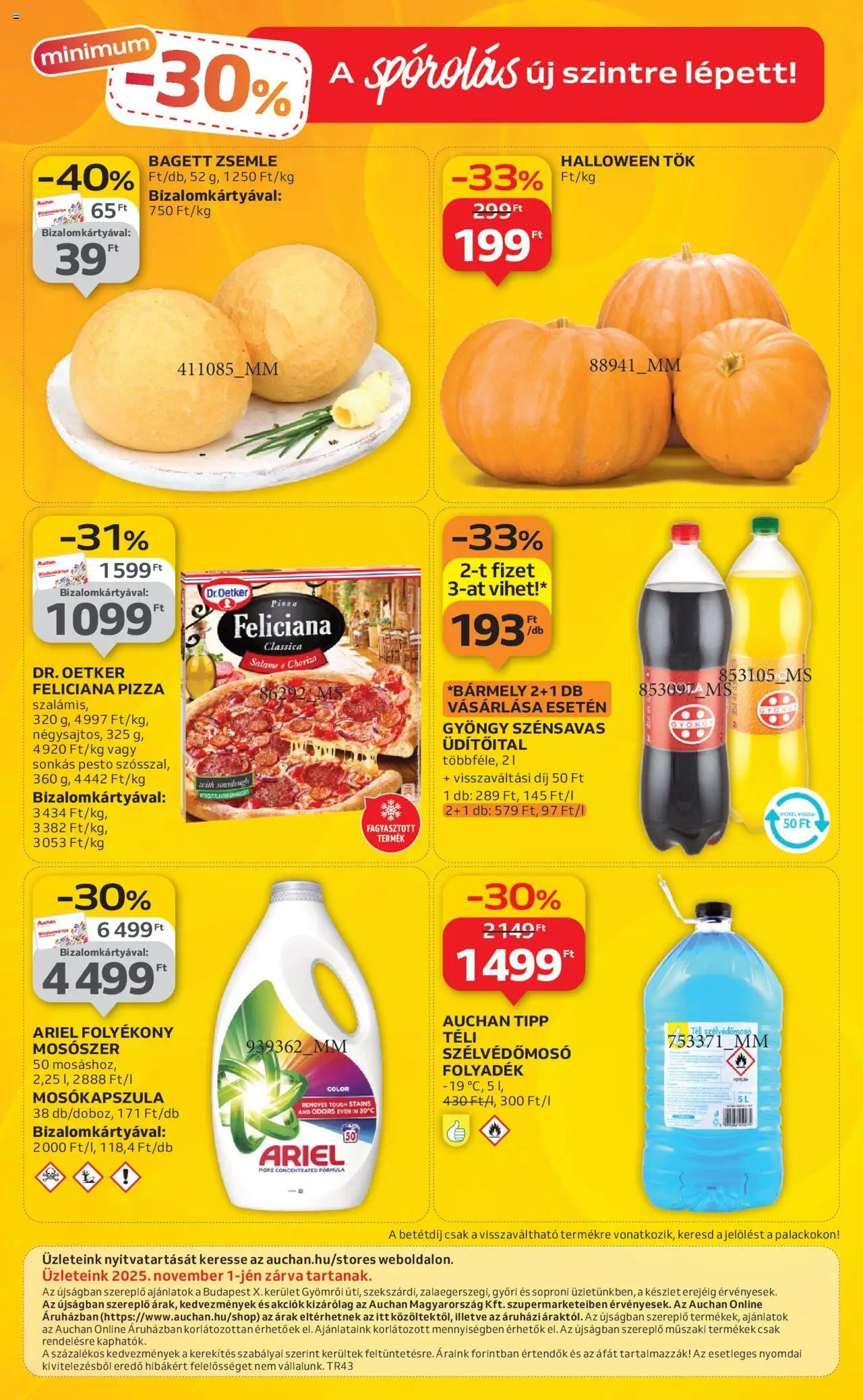 Auchan újság 2025.10.24. Szupermarket akciós újság (2025-10-24 - 2025-10-29)
