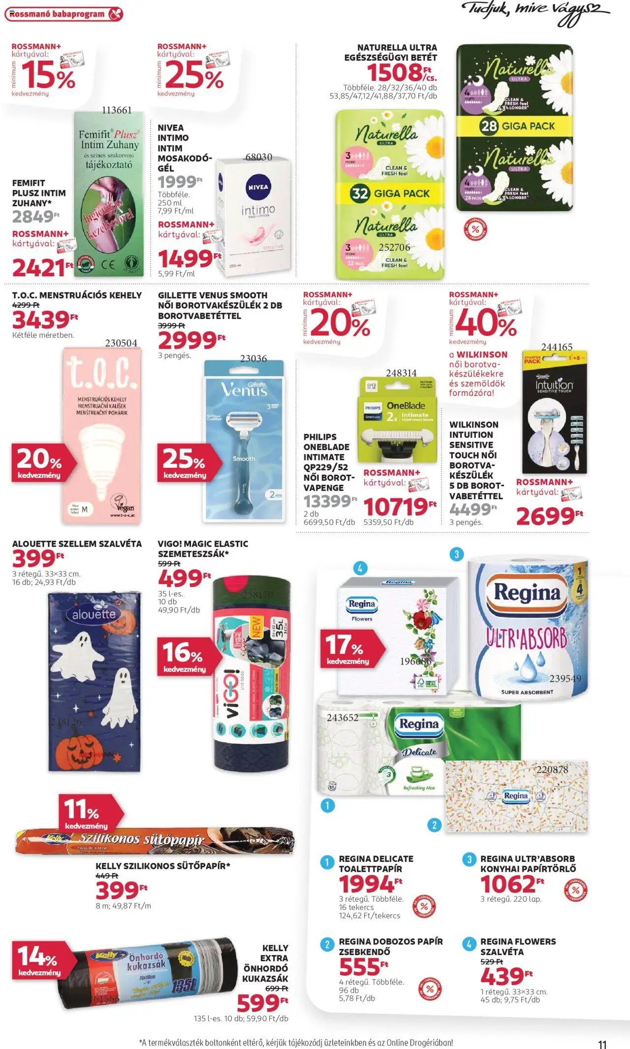 Rossmann újság 2025.10.20. Akciós újság Rossmann (2025-10-20 - 2025-10-31)