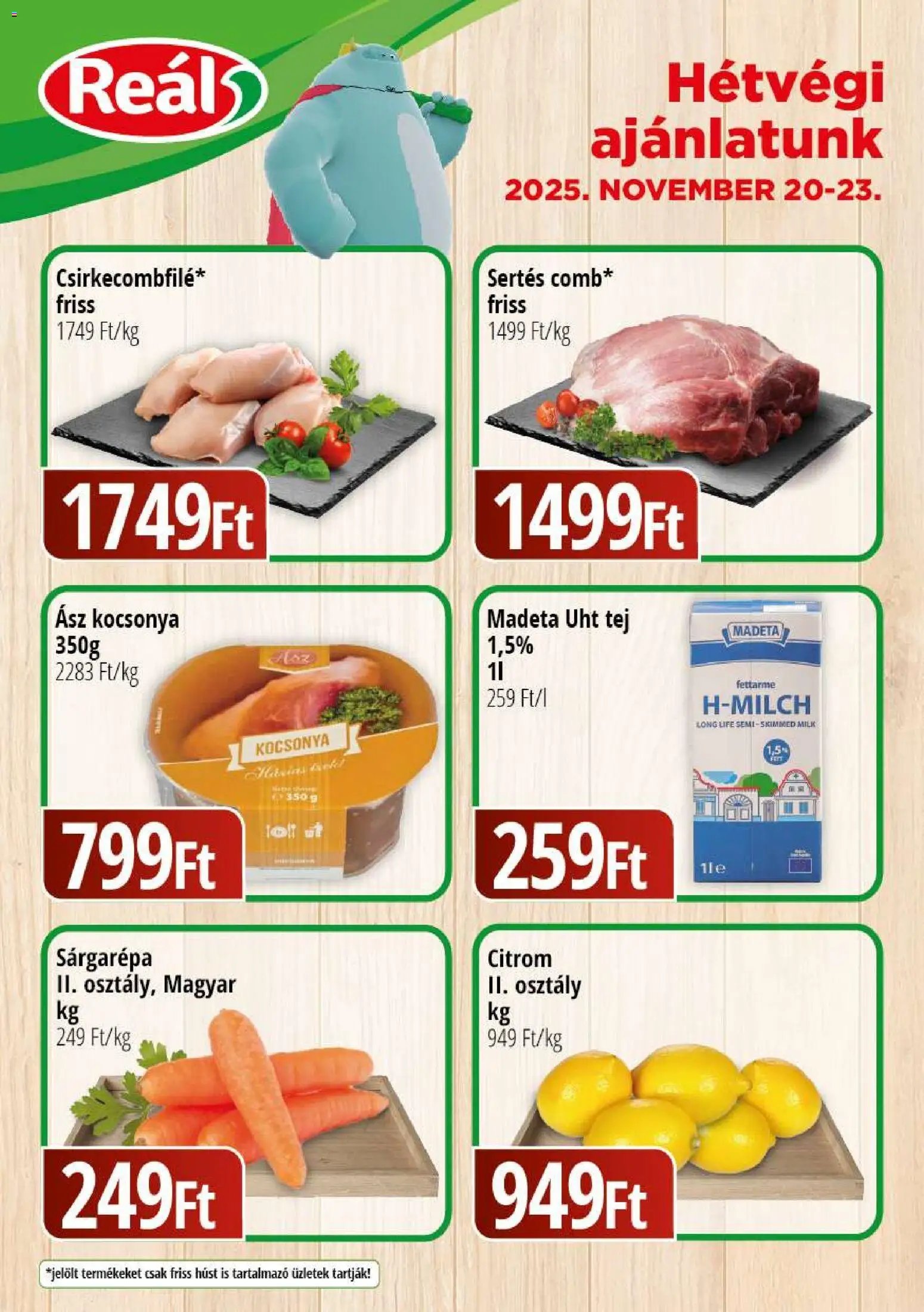 Reál újság 2025.11.20. Bevásárló hétvége - Kisalföld (2025-11-20 - 2025-11-23)