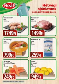 Reál újság 2025.11.20. Bevásárló hétvége - Kisalföld (2025-11-20 - 2025-11-23)