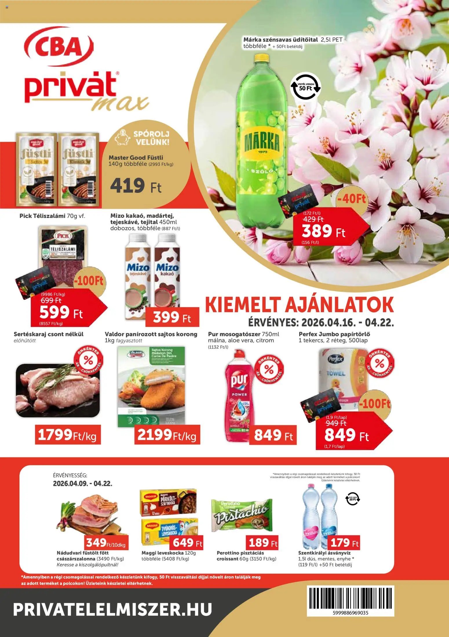 PRIVÁT újság 2026.04.16. PRIVÁT Aktuális szórólap MAX (2026-04-16 - 2026-04-22)