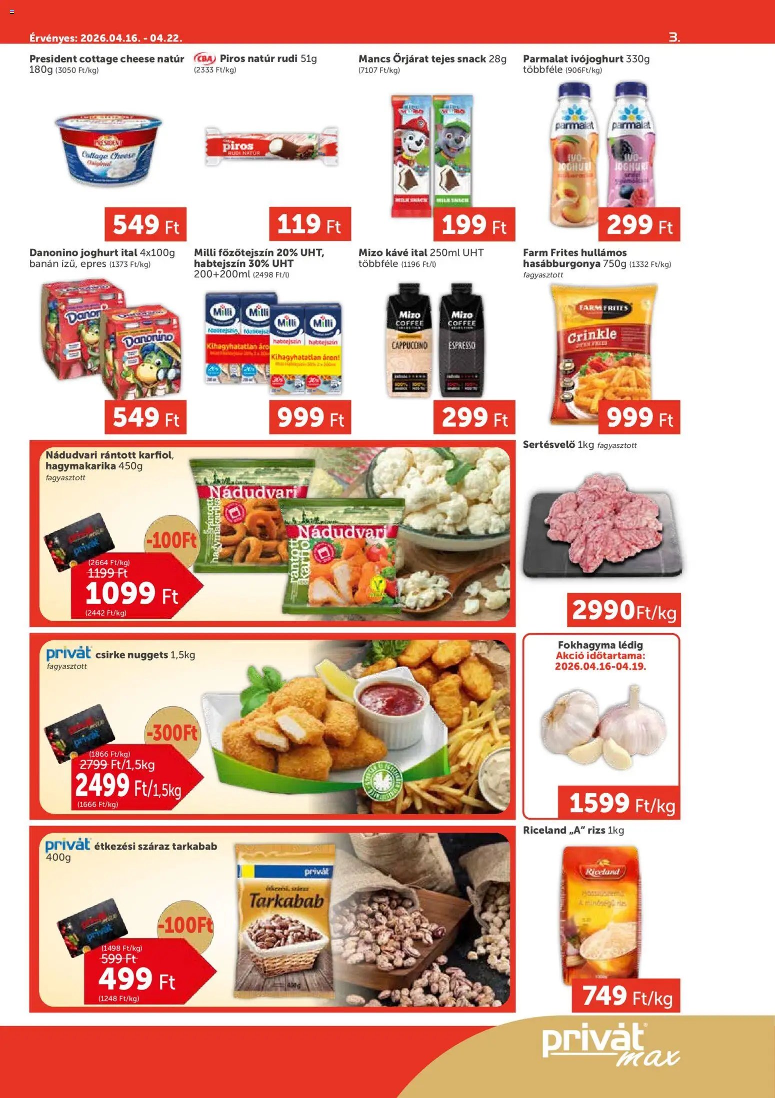 PRIVÁT újság 2026.04.16. PRIVÁT Aktuális szórólap MAX (2026-04-16 - 2026-04-22)