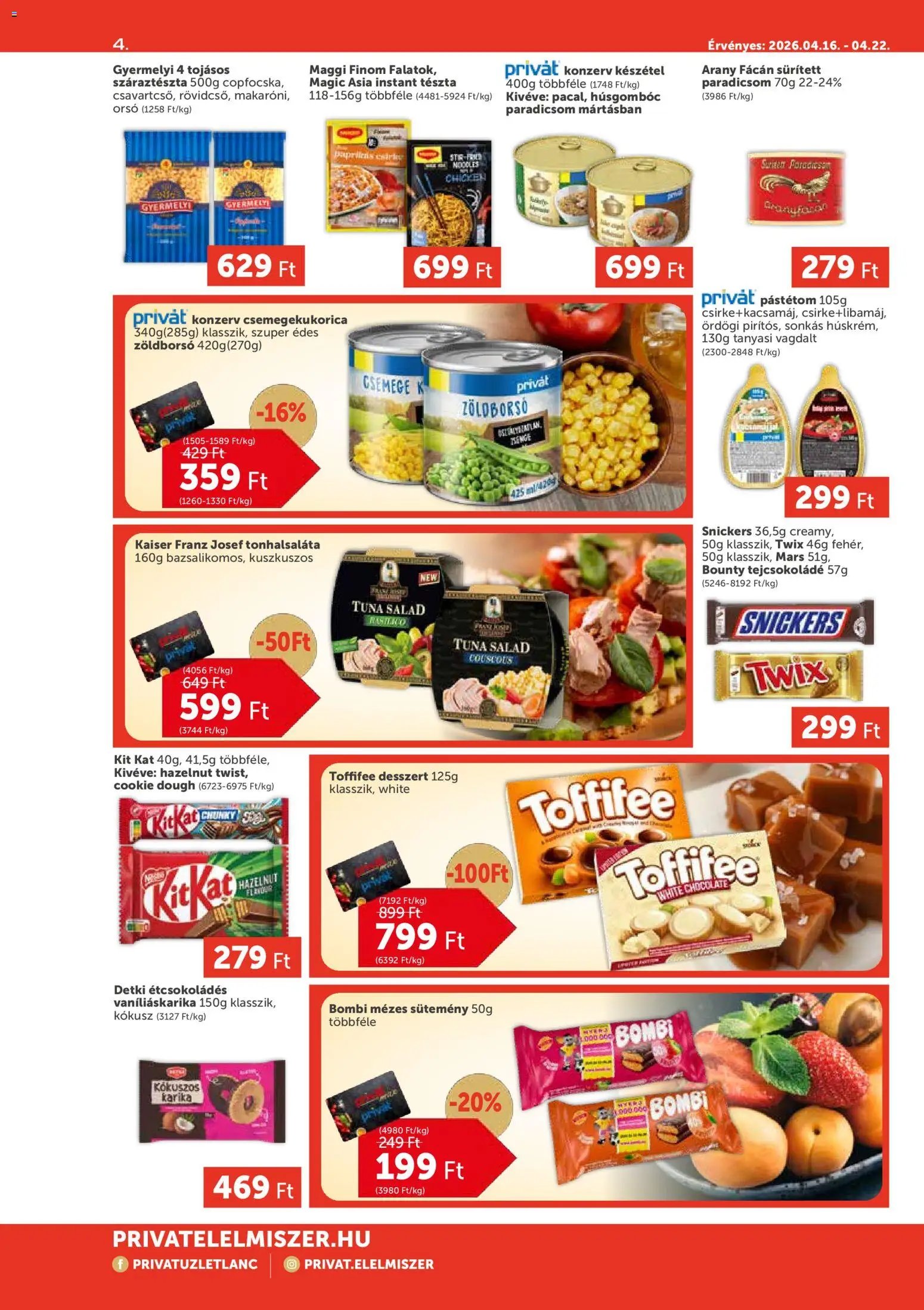 PRIVÁT újság 2026.04.16. PRIVÁT Aktuális szórólap MAX (2026-04-16 - 2026-04-22)