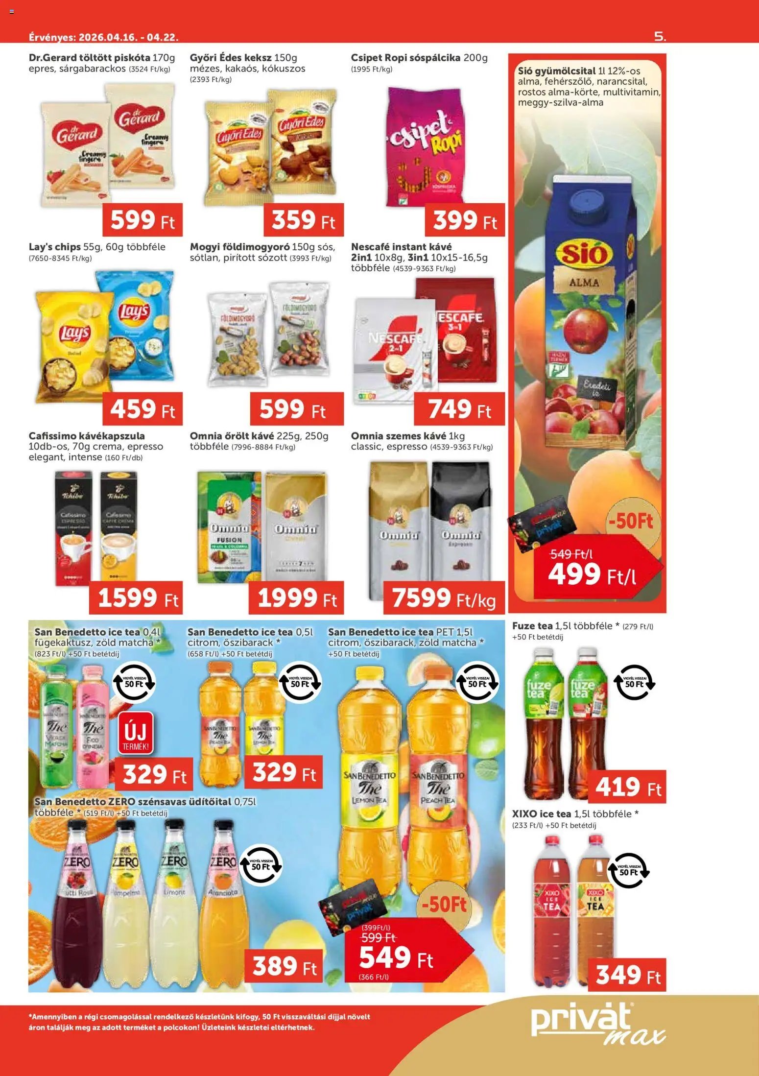 PRIVÁT újság 2026.04.16. PRIVÁT Aktuális szórólap MAX (2026-04-16 - 2026-04-22)