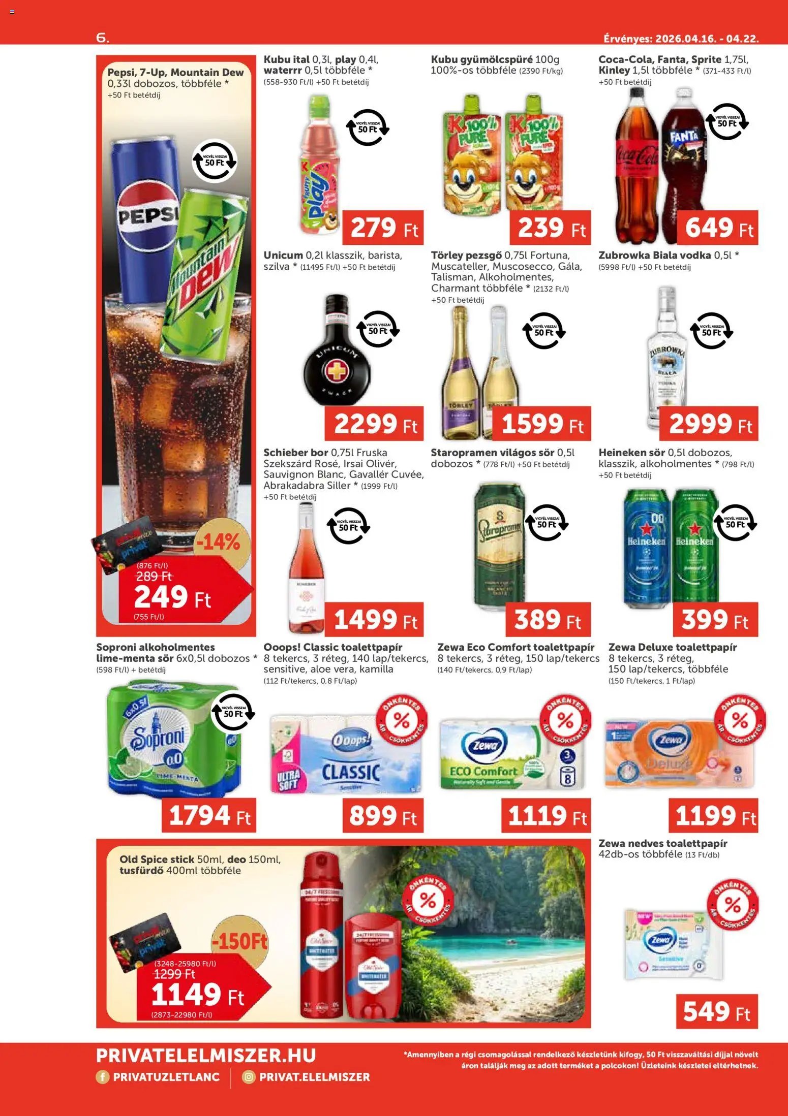 PRIVÁT újság 2026.04.16. PRIVÁT Aktuális szórólap MAX (2026-04-16 - 2026-04-22)