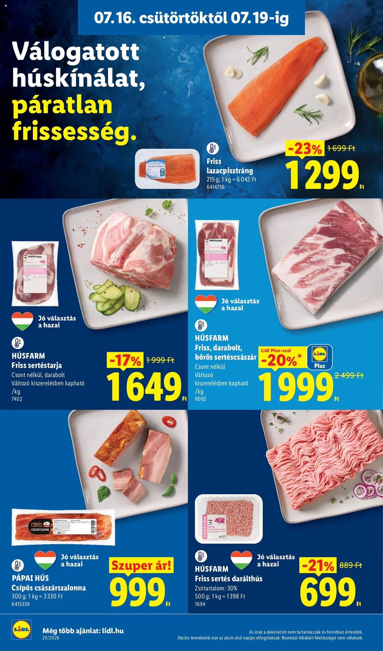 Lidl újság 2026.07.16. Lidl akciós újság
