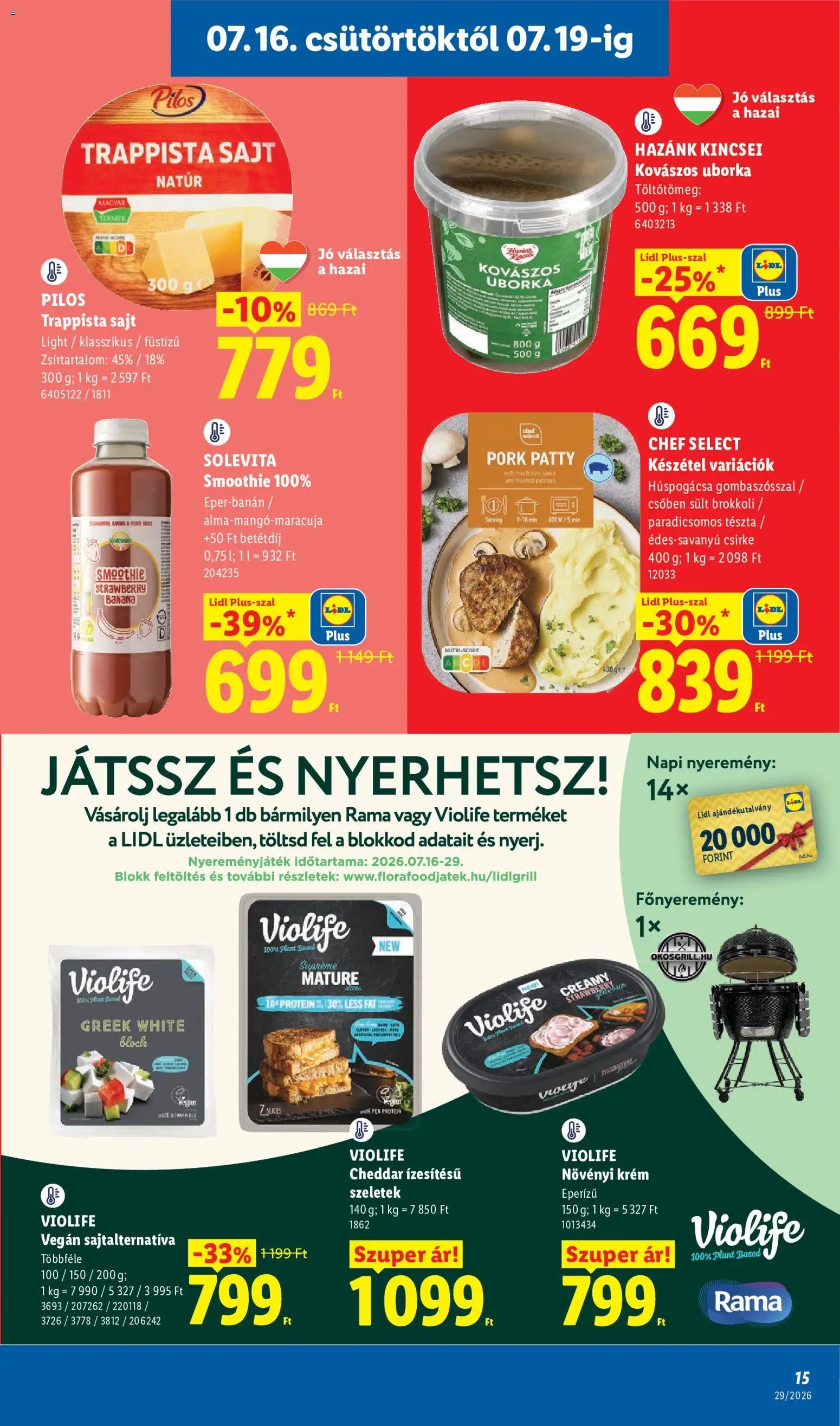 Lidl újság 2026.07.16. Lidl akciós újság