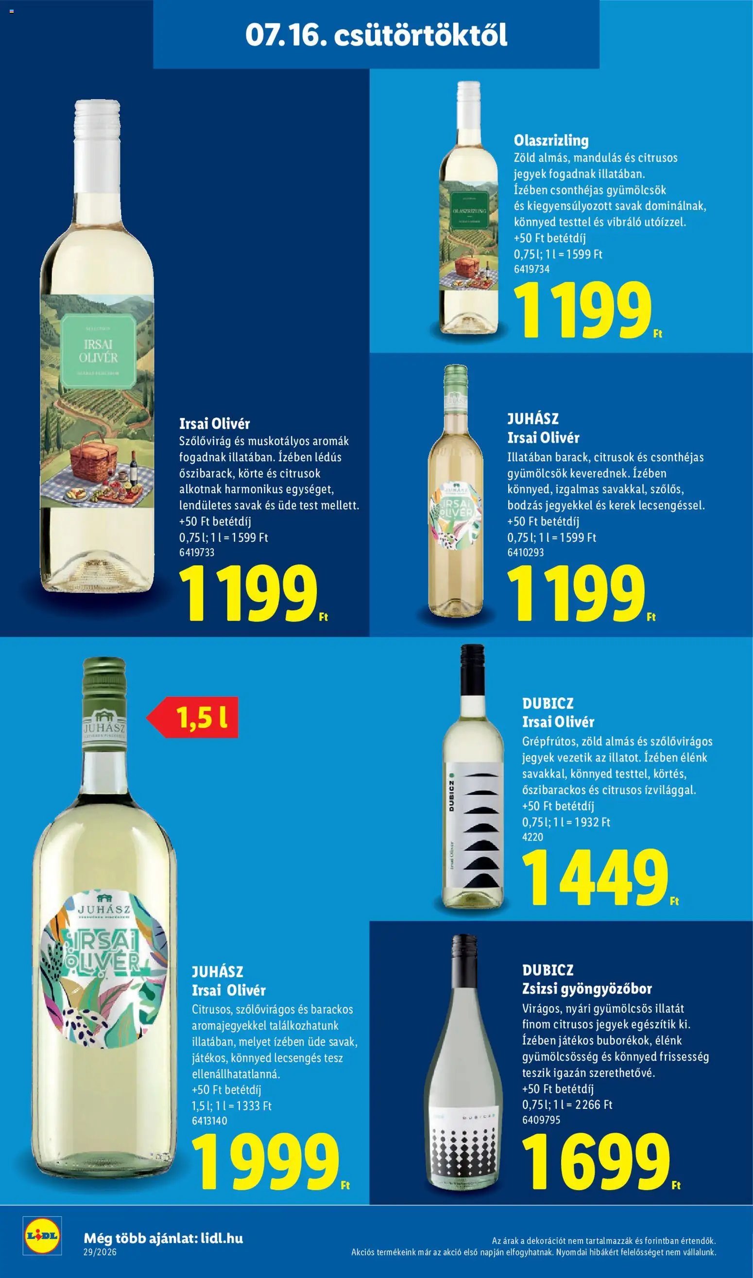 Lidl újság 2026.07.16. Lidl akciós újság