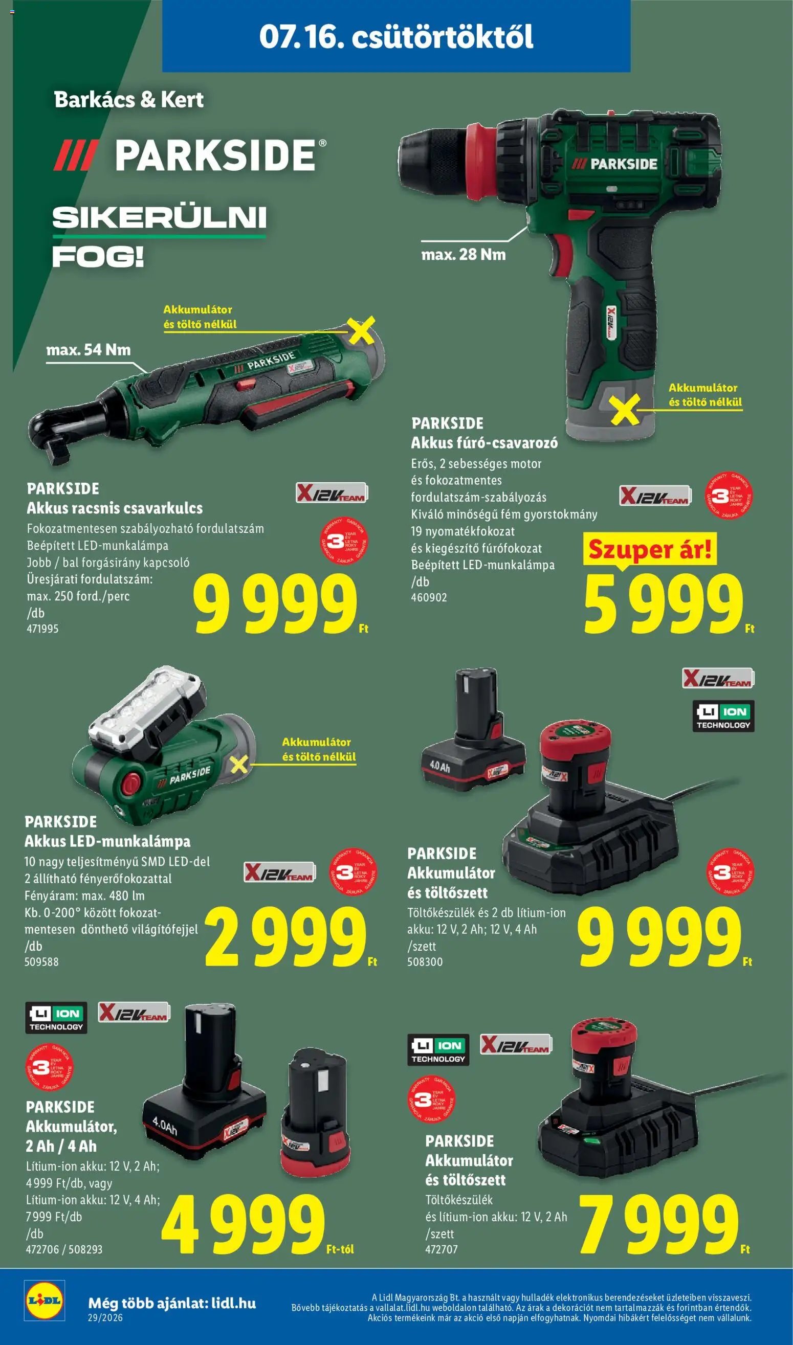 Lidl újság 2026.07.16. Lidl akciós újság