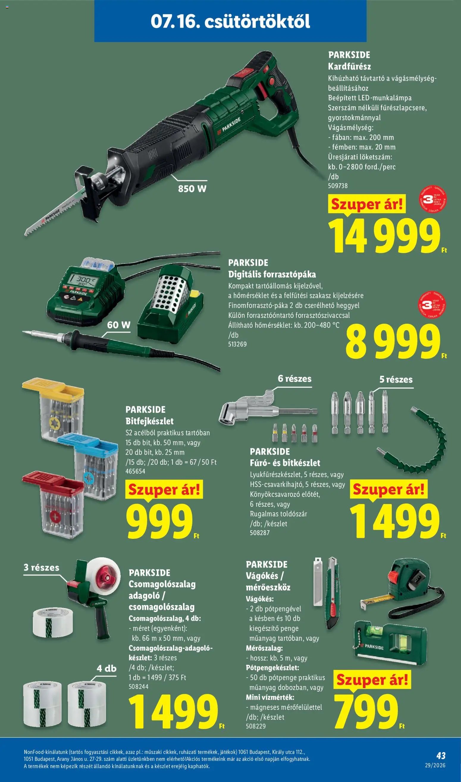 Lidl újság 2026.07.16. Lidl akciós újság