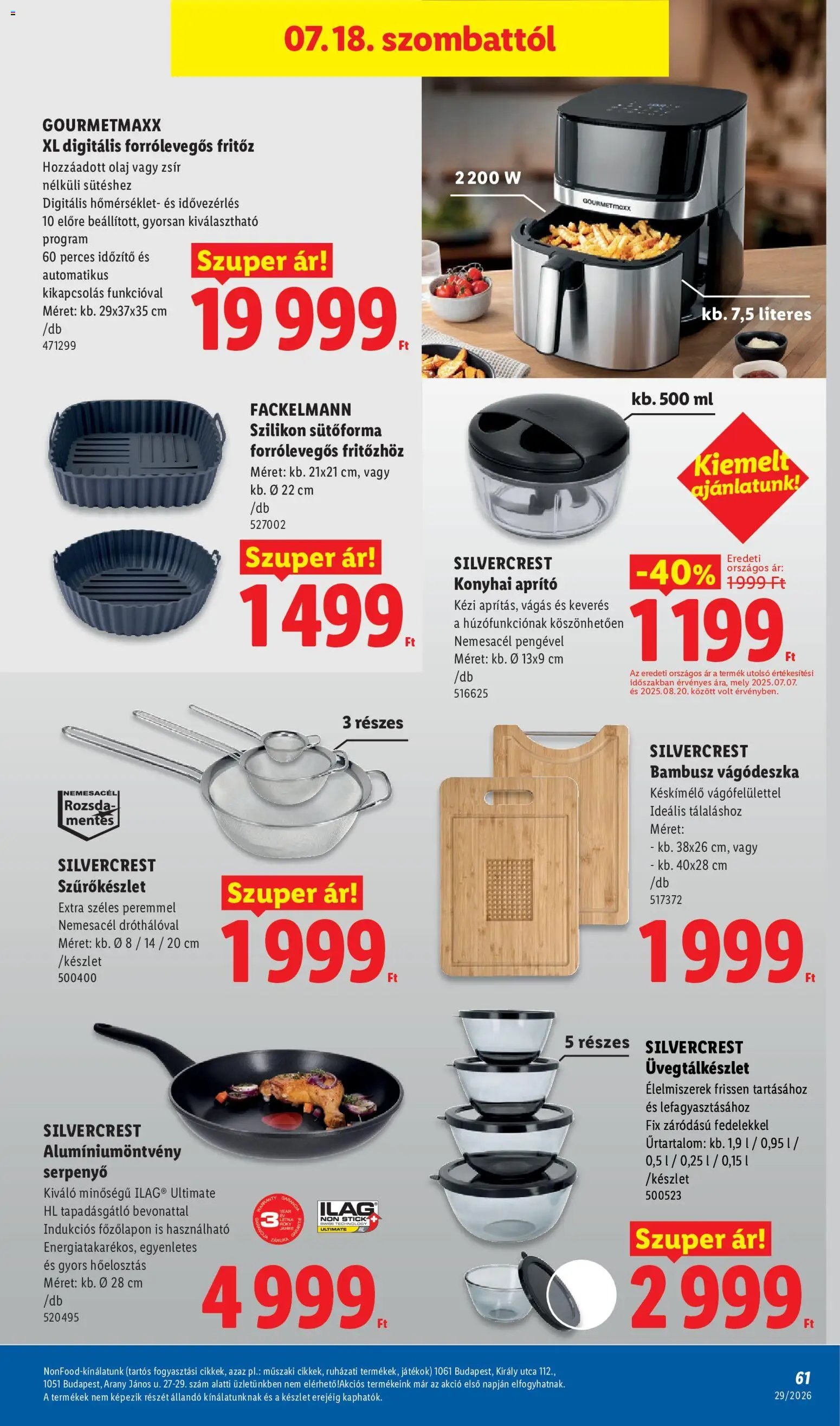 Lidl újság 2026.07.16. Lidl akciós újság