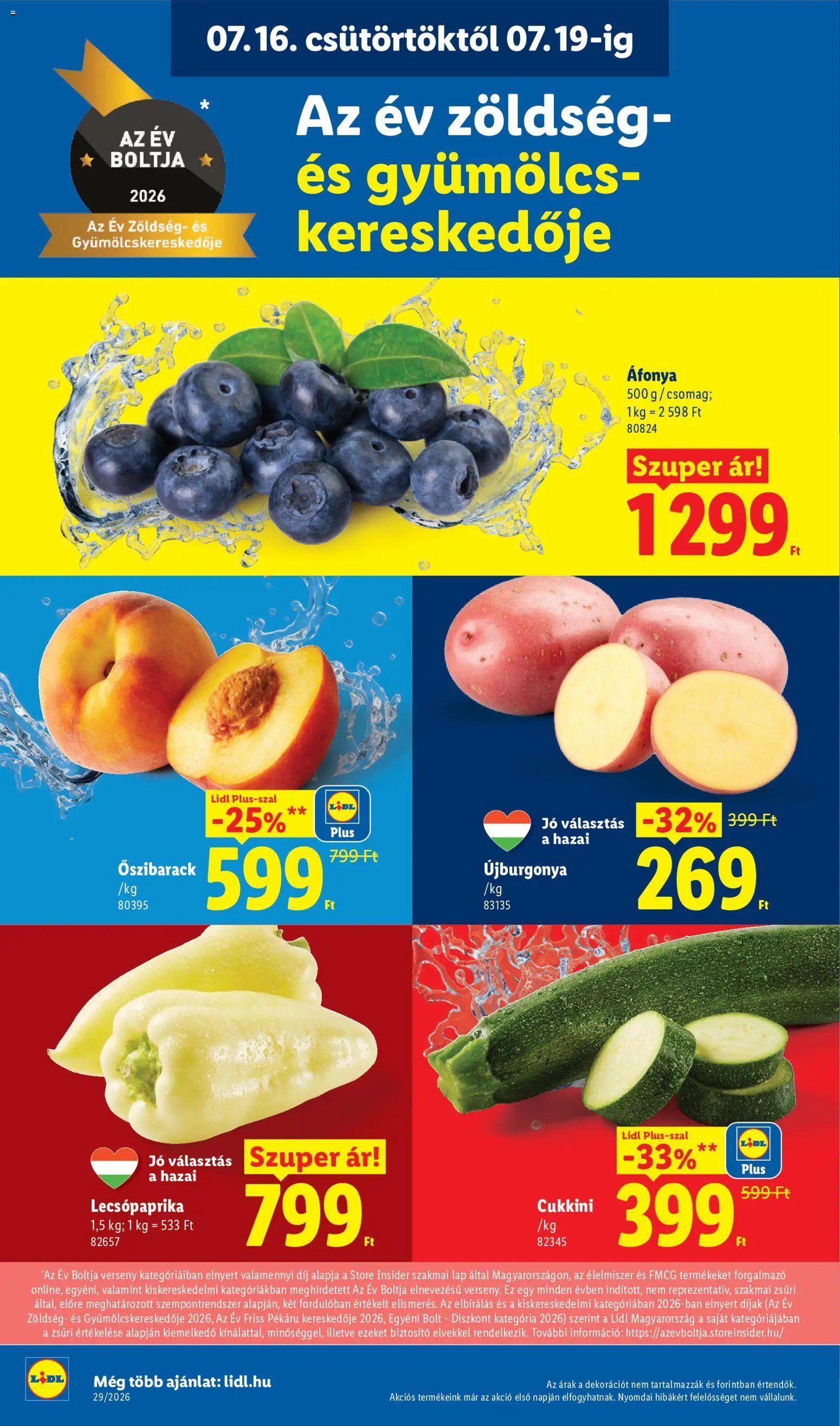 Lidl újság 2026.07.16. Lidl akciós újság