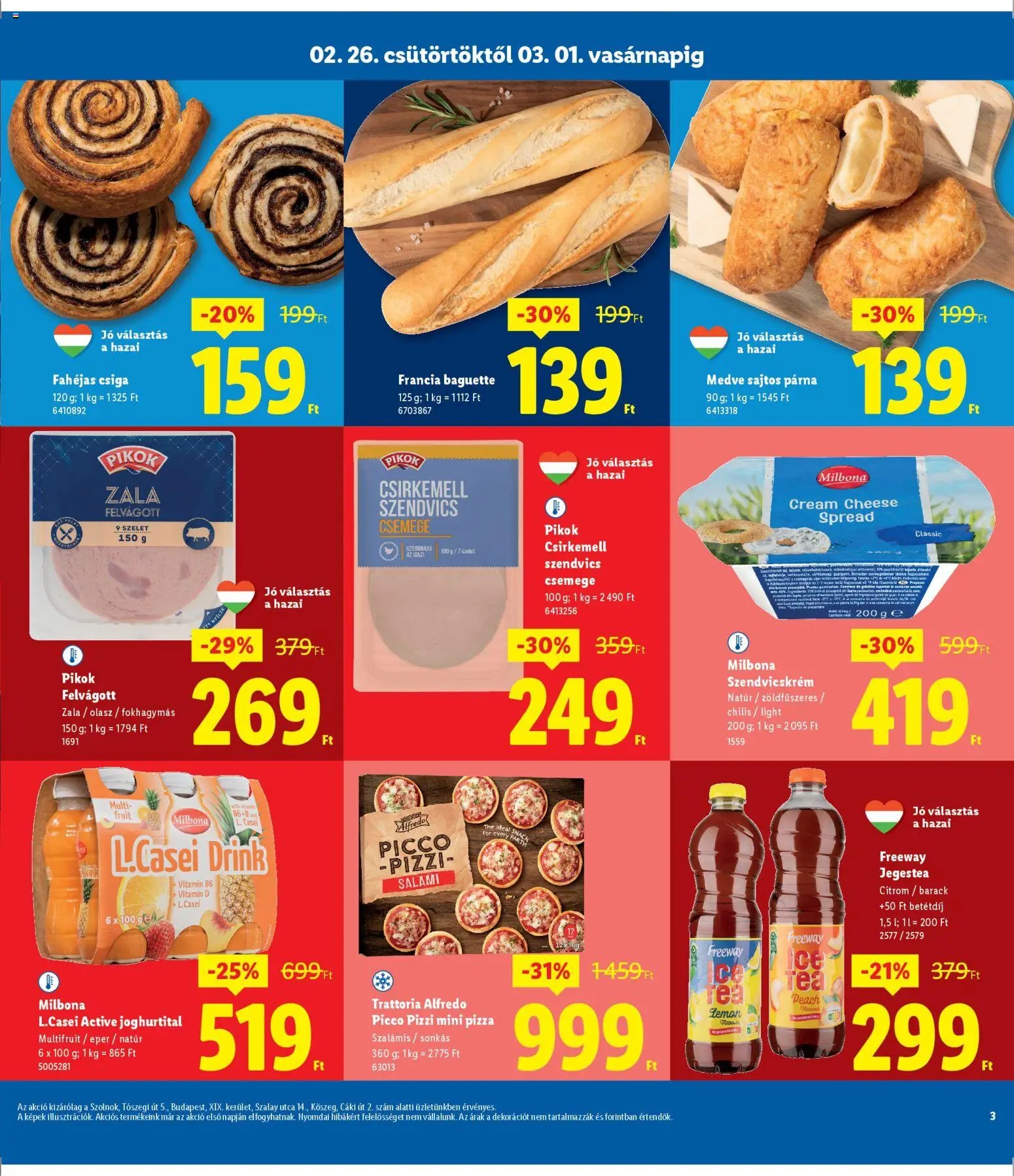Lidl újság 2026.02.26. Szolnok, Budapest, Kőszeg (2026-02-26 - 2026-03-01)